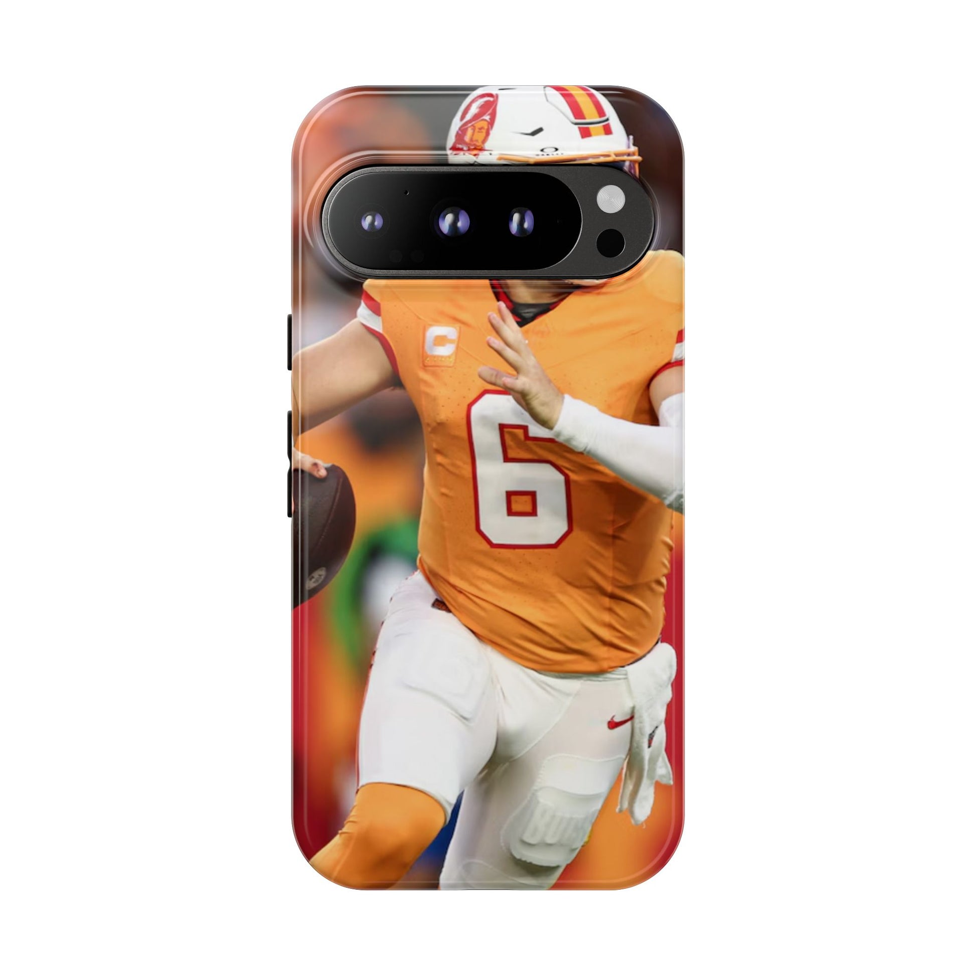 Tampa Bay Buccaneers Baker Mayfield Football Tough Cases for iPhones, Samsung, and Pixel
