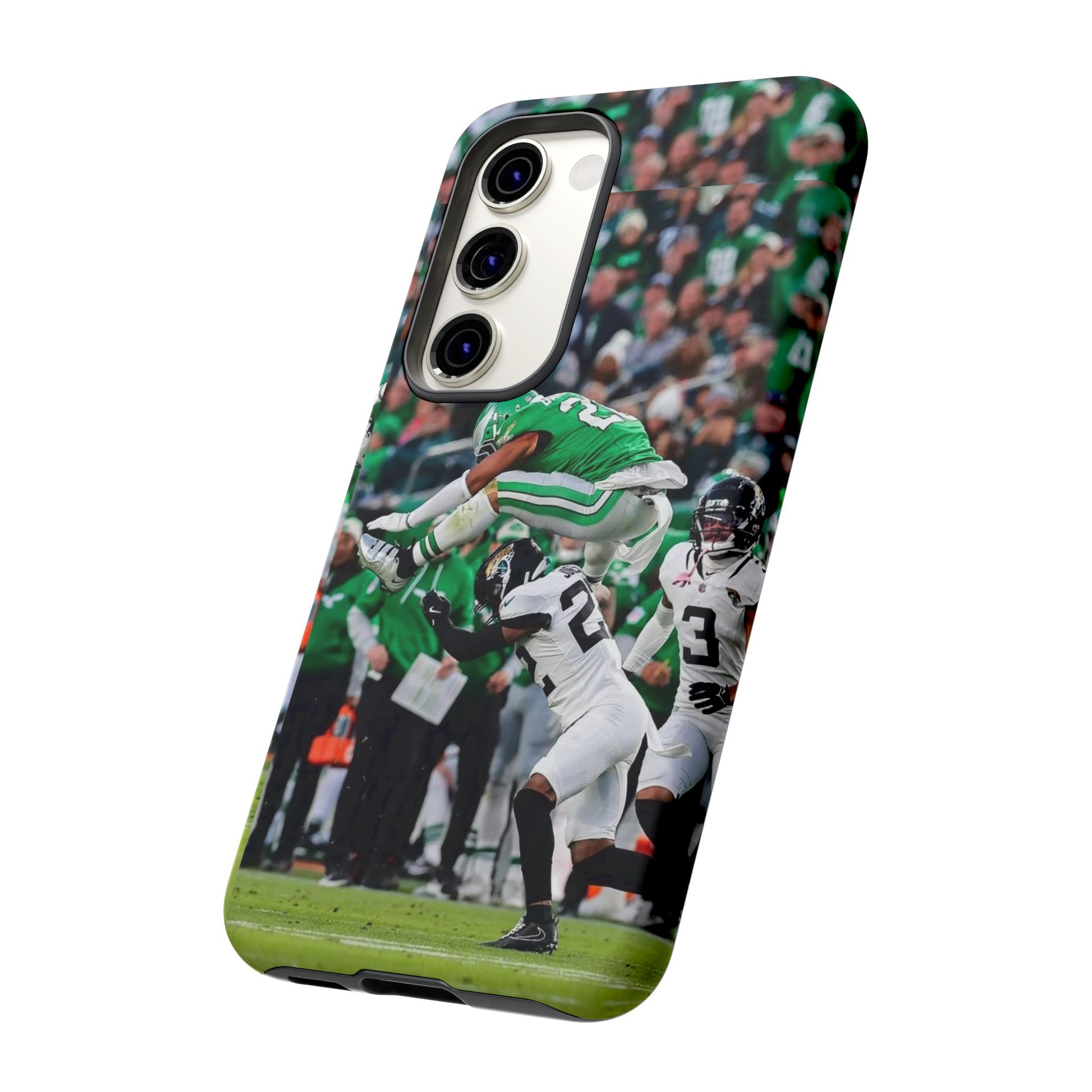 Saquon Barkley The Huddle Eagles Football Tough Cases for iPhones, Samsung, and Pixel