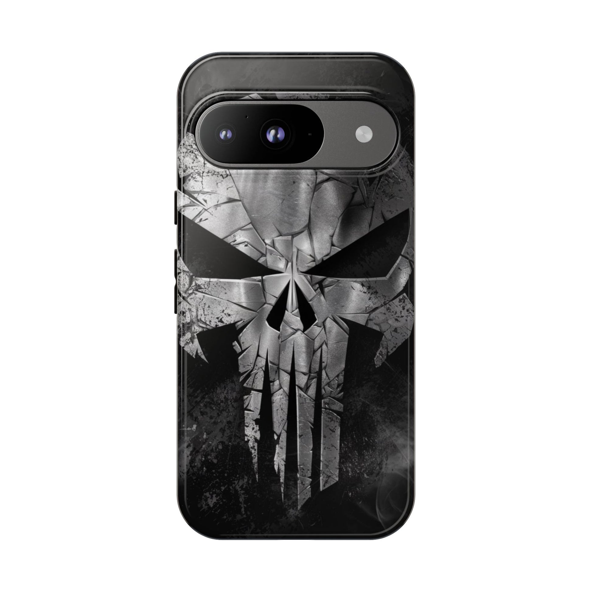 The Punisher Logo Art Tough Cases for iPhones, Samsung, and Pixel
