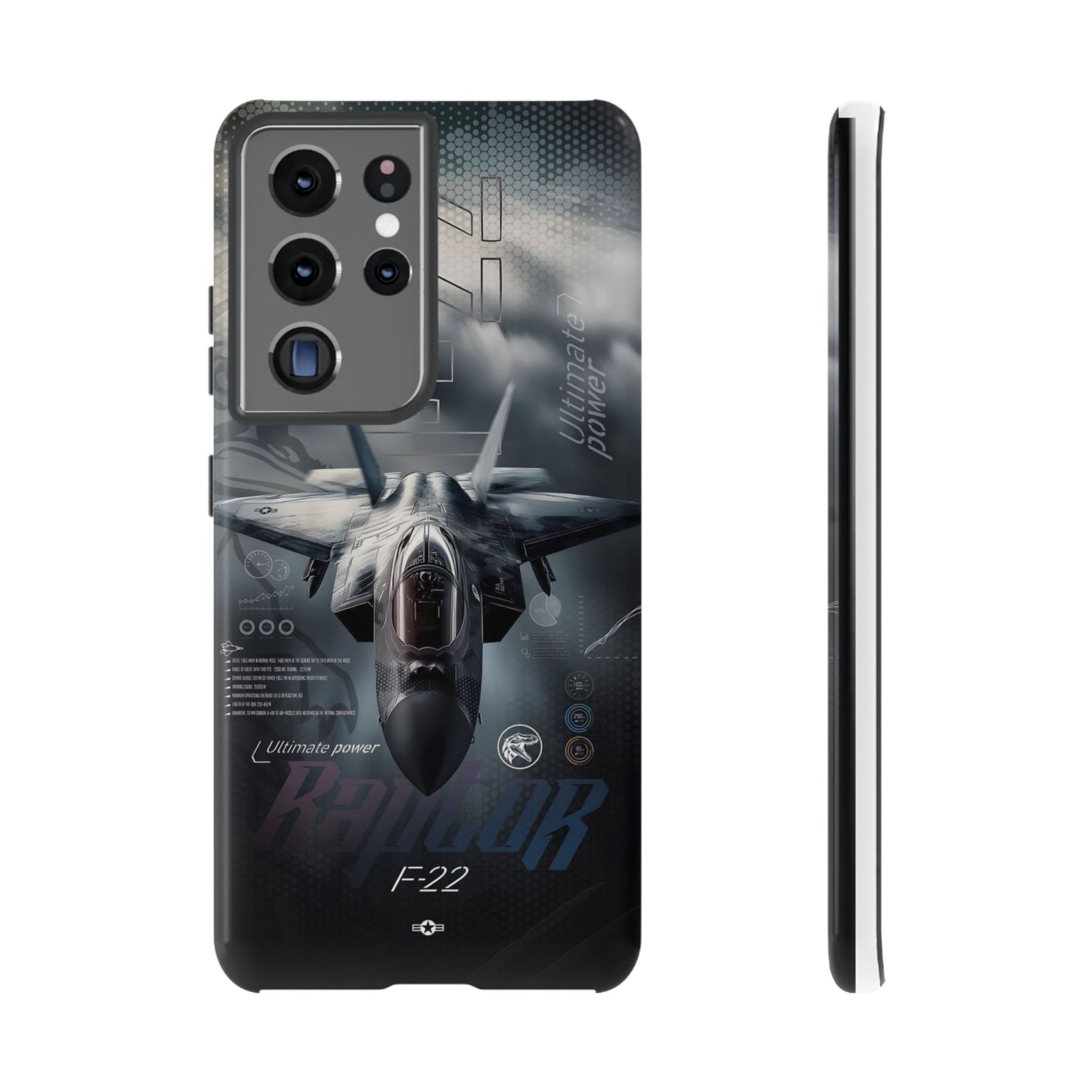 F-22 Raptor Fighter Jet Tough Cases for iPhones, Samsung, and Pixel