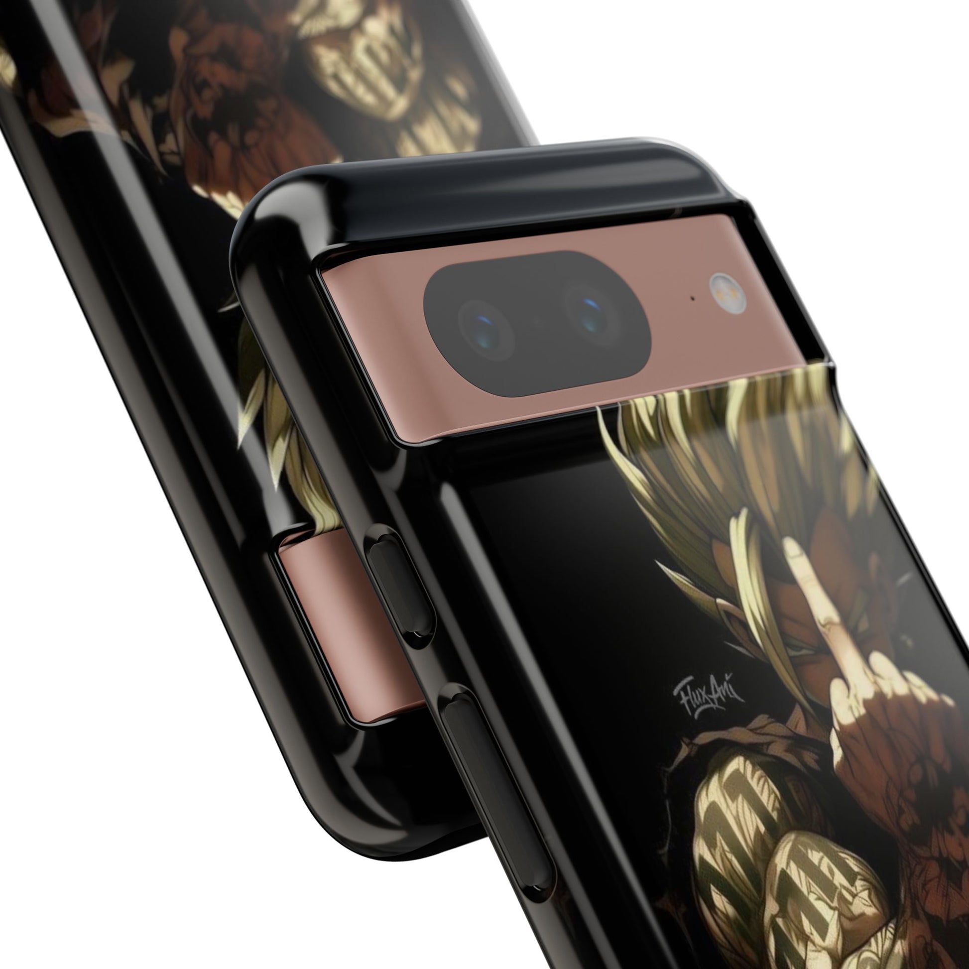 Middle Finger SS Goku Dragon Ball Z Tough Cases for iPhones, Samsung, and Pixel