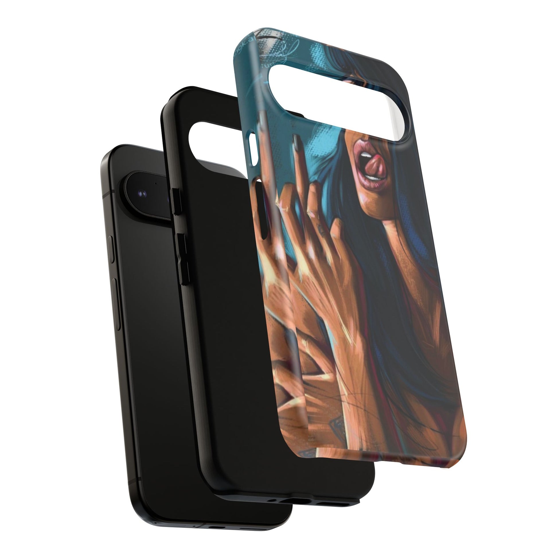 Tough Girl Theme Urban Design Cases for iPhones, Samsung, and Pixel