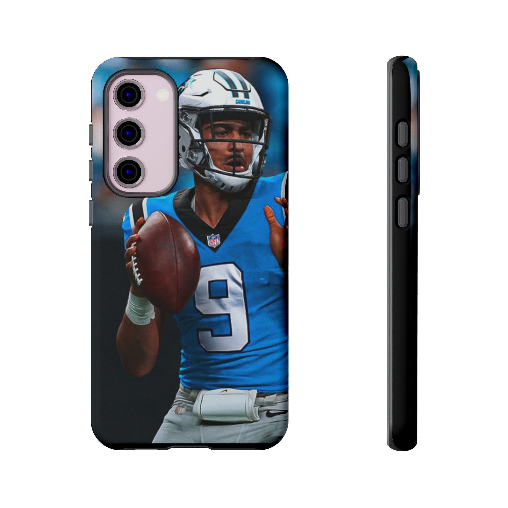 Carolina Panthers Bryce Young Football Tough Cases for iPhones, Samsung, and Pixel