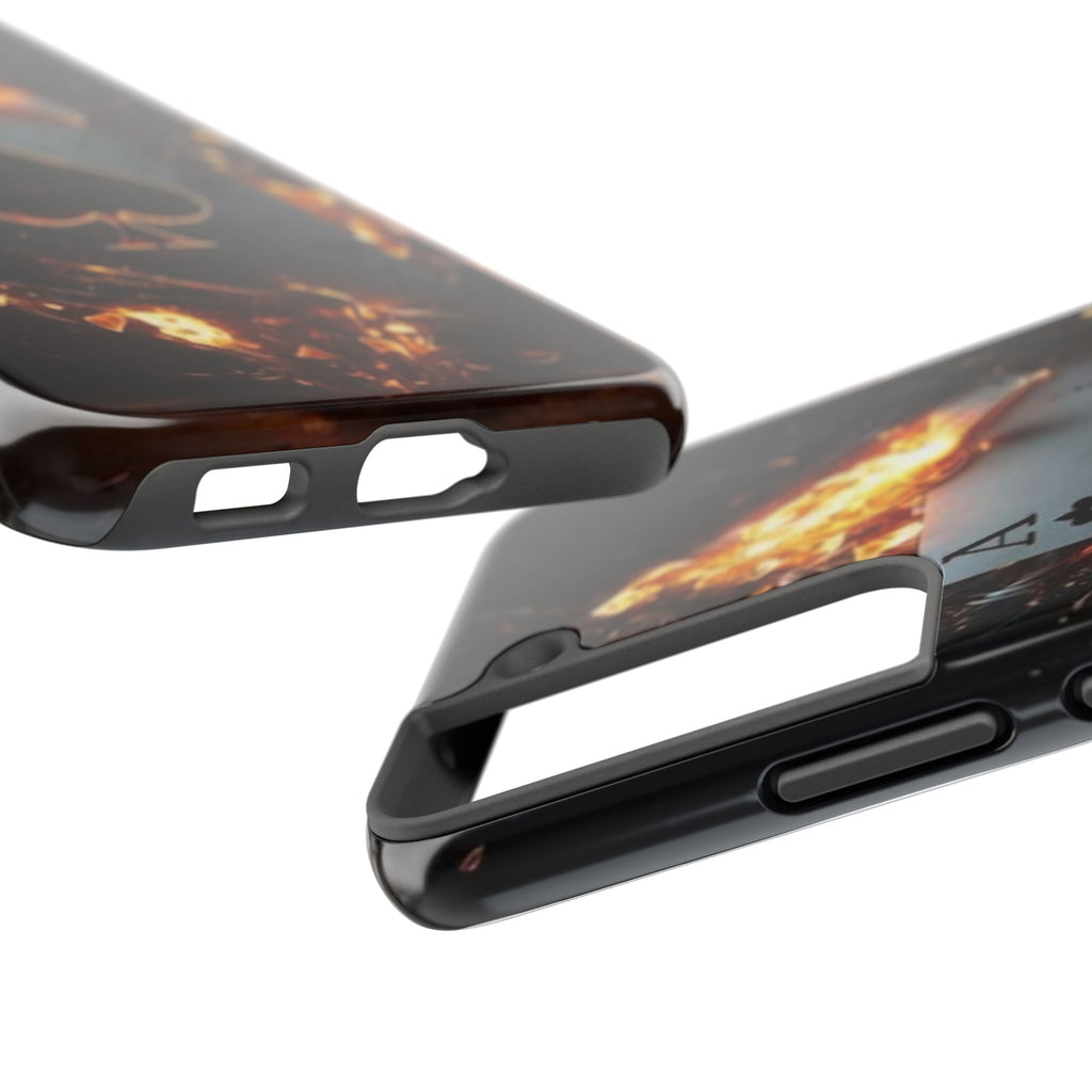 Flaming Ace Card Casino Themed Phone Cases for Iphones & Samsung Phones