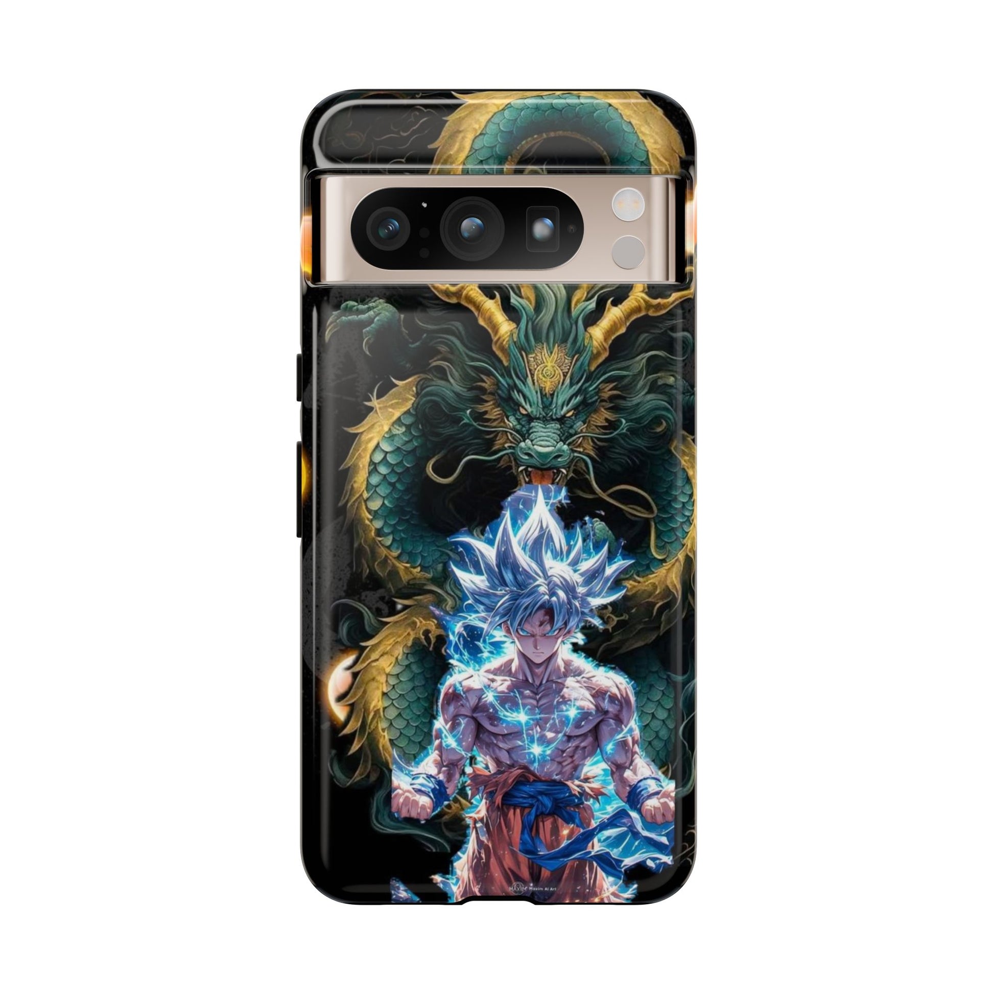 Anime Goku x Shenron Dragonball Z Tough Cases for iPhones, Samsung, and Pixel