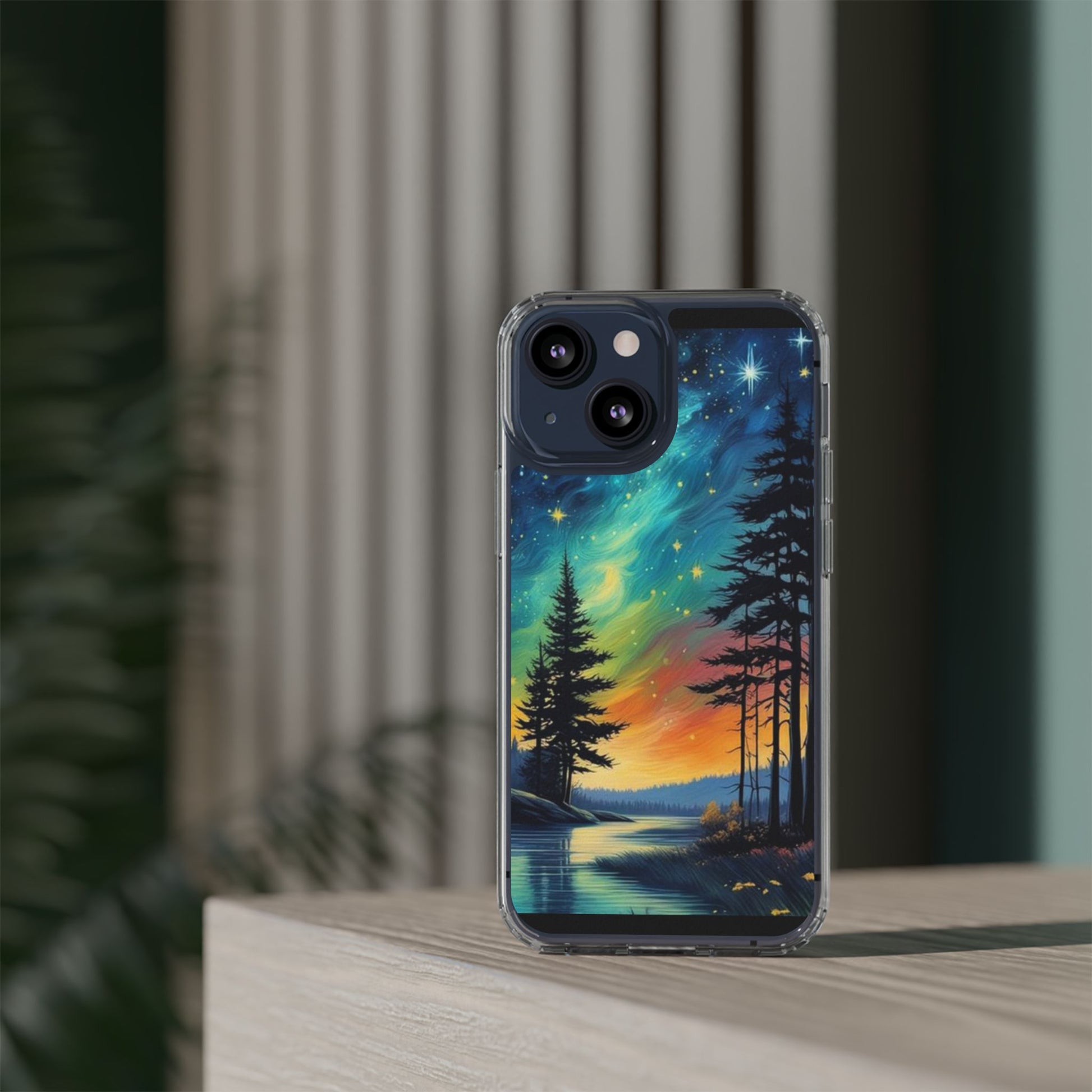 Starry Night Style Forest Art Iphone, Samsung case