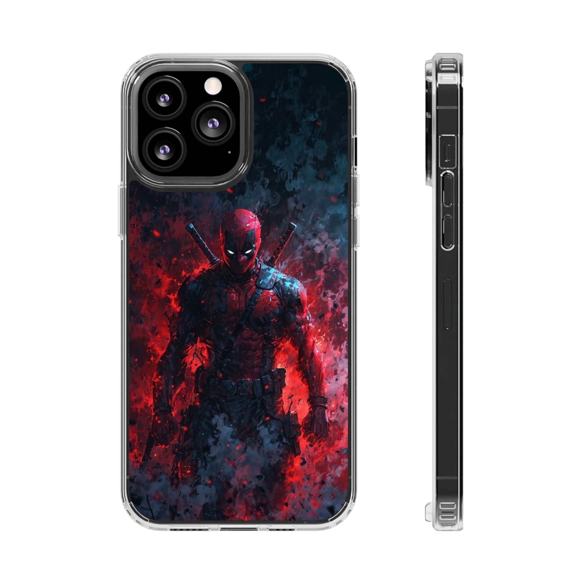 Phone Case, Deadpool Inspired Abstract art, Iphone, Samsung case