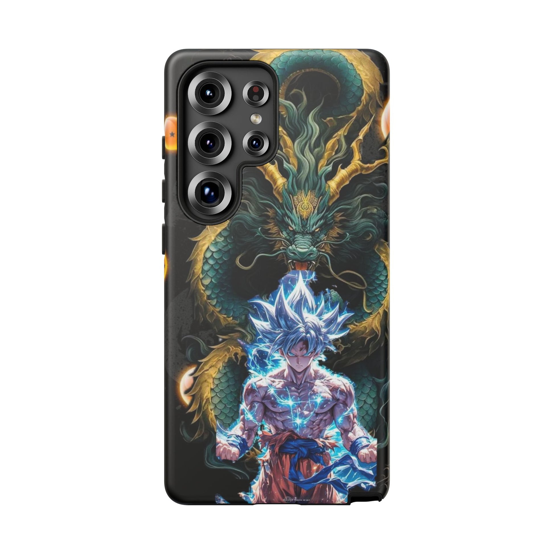 Anime Goku x Shenron Dragonball Z Tough Cases for iPhones, Samsung, and Pixel