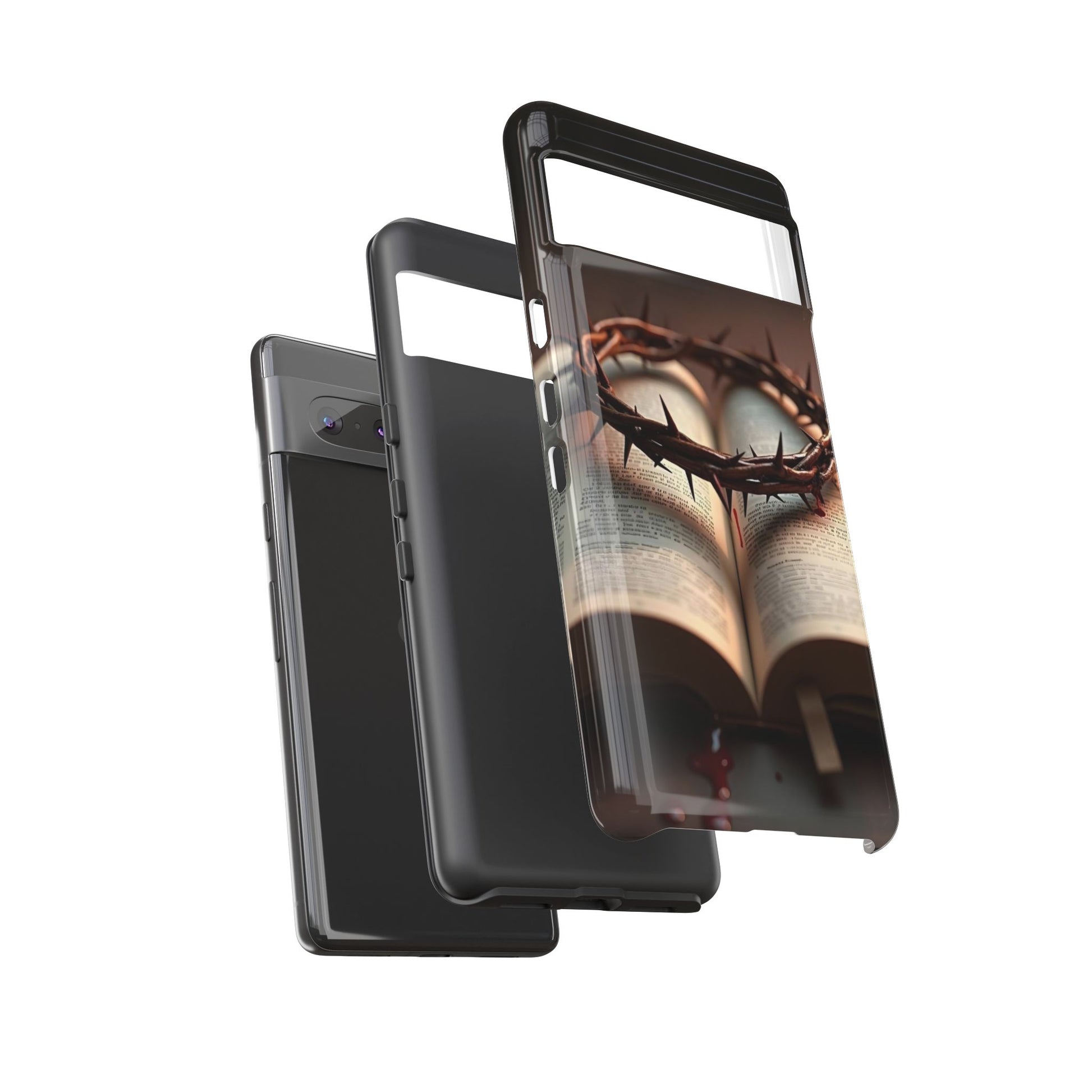 Crown of Thorns and Bible Christian Tough Cases for iPhones, Samsung, and Pixel