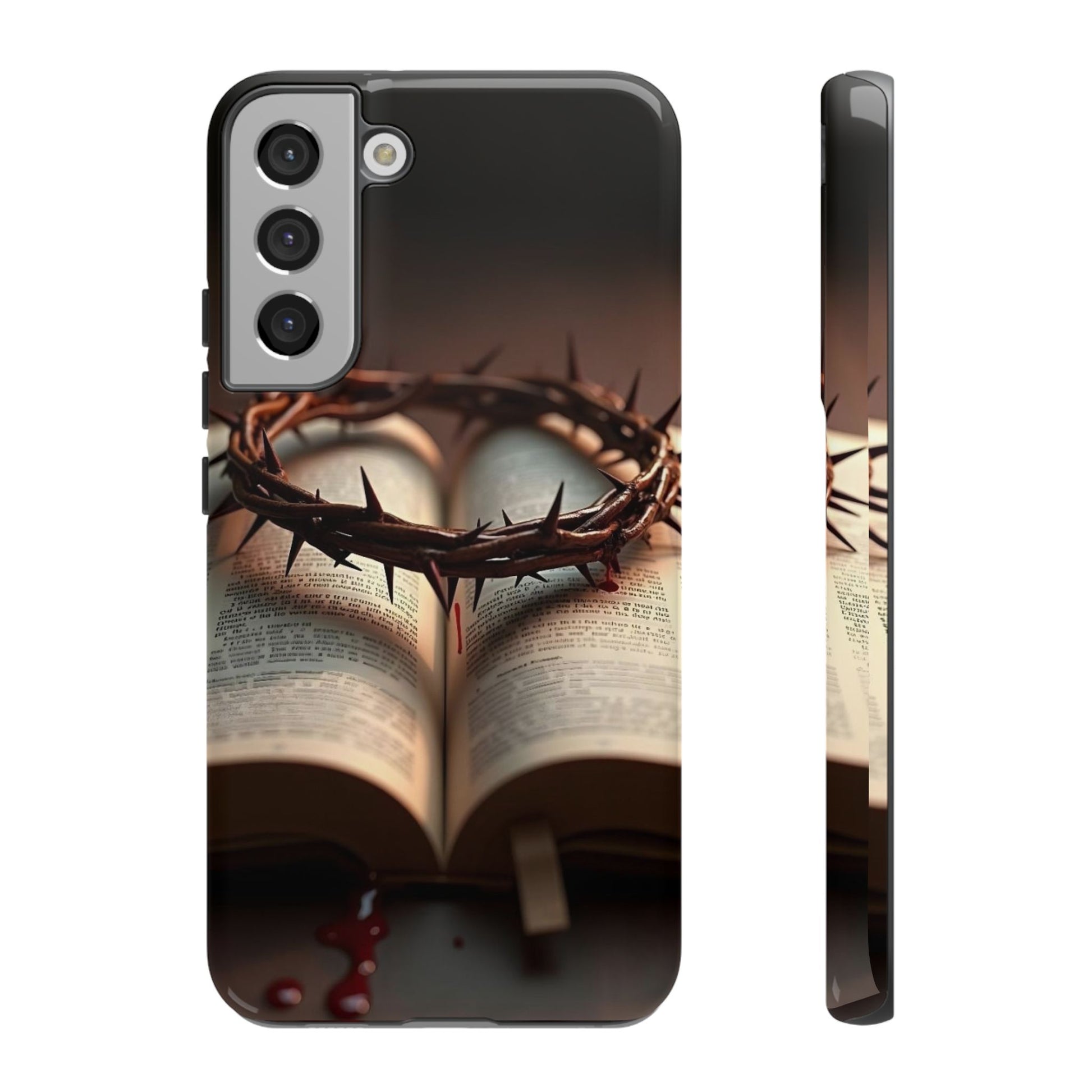 Crown of Thorns and Bible Christian Tough Cases for iPhones, Samsung, and Pixel