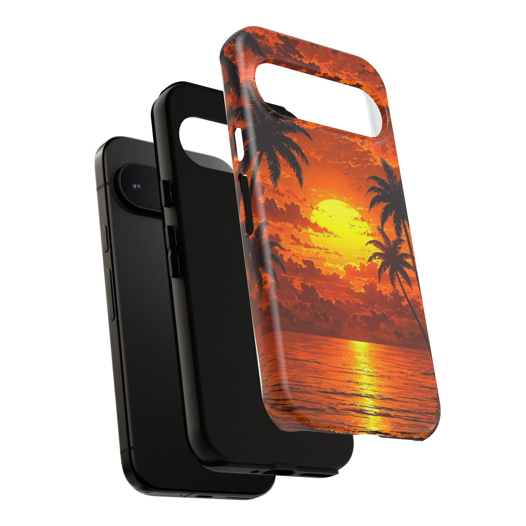 Beautiful Beach Sunset Tough Cases for iPhones, Samsung, and Pixel