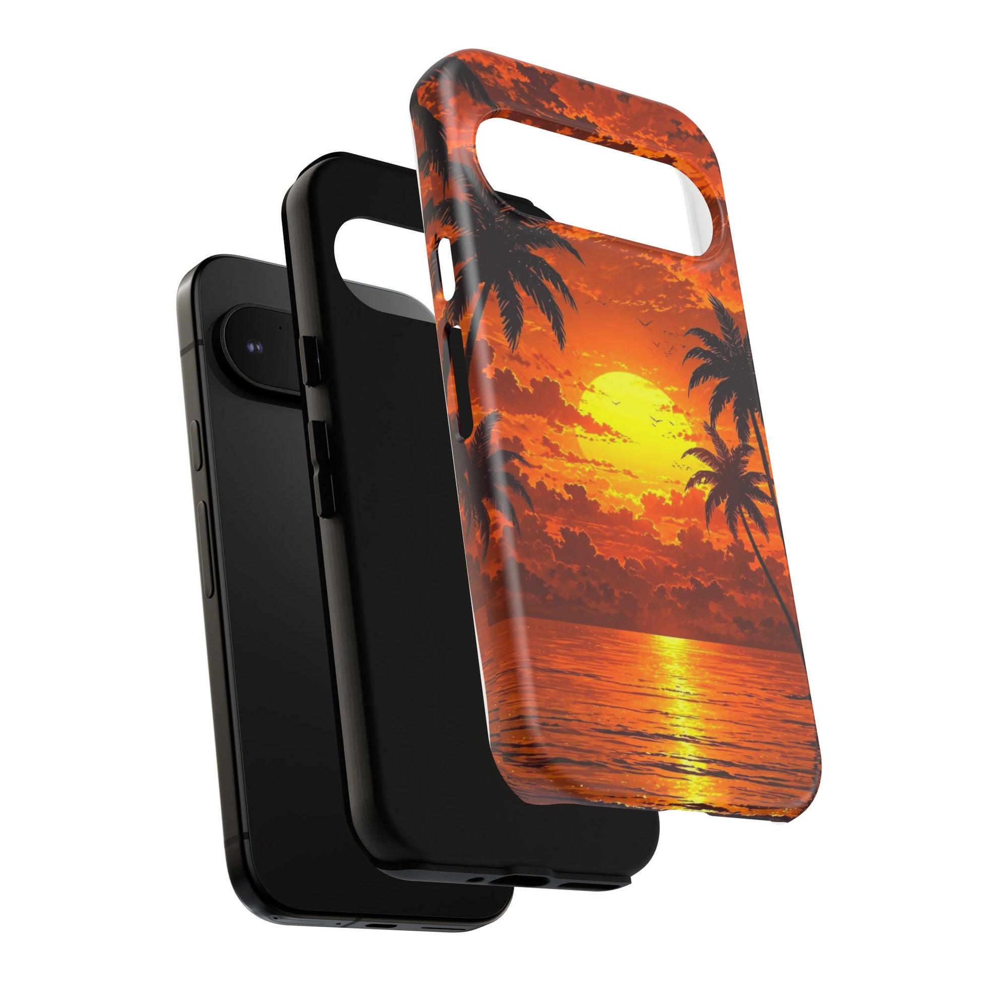Beautiful Beach Sunset Tough Cases for iPhones, Samsung, and Pixel