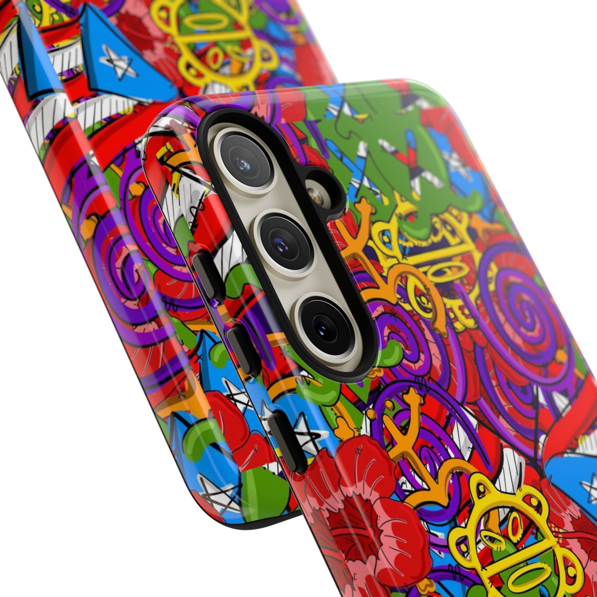 Puerto Rico Taino Tribal Art Tough Cases for iPhones, Samsung, and Pixel
