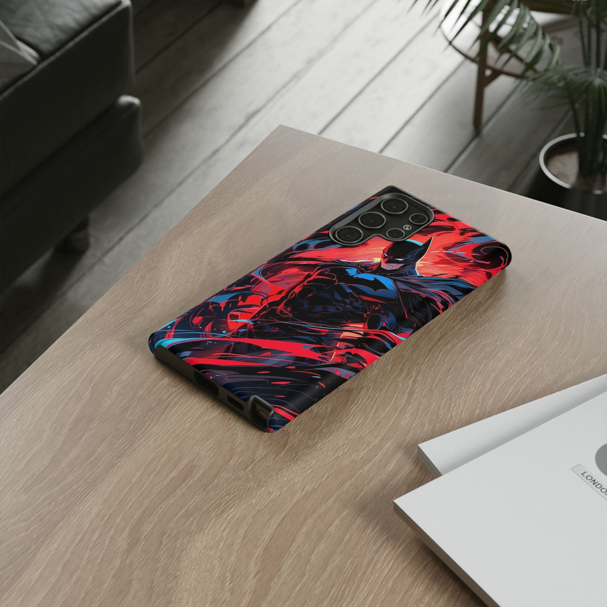 The Dark Knight Batman Art Tough Cases for iPhones, Samsung, and Pixel