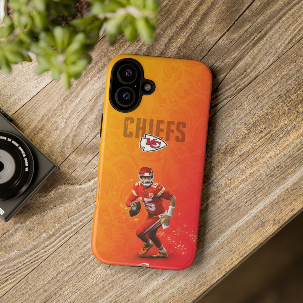 Kansas City Chiefs Patrick Mahomes Football Tough Cases for iPhones, Samsung, and Pixel