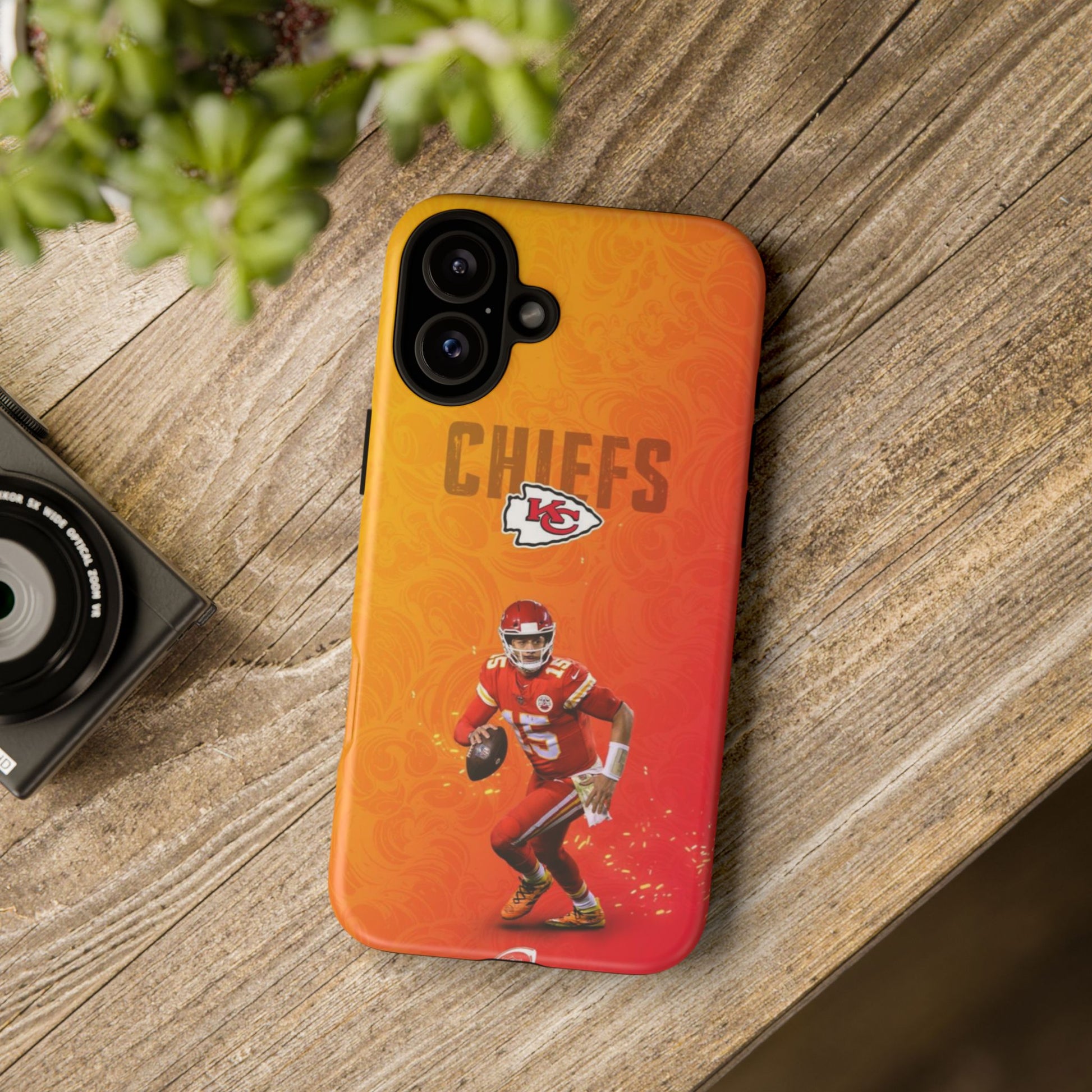 Kansas City Chiefs Patrick Mahomes Football Tough Cases for iPhones, Samsung, and Pixel
