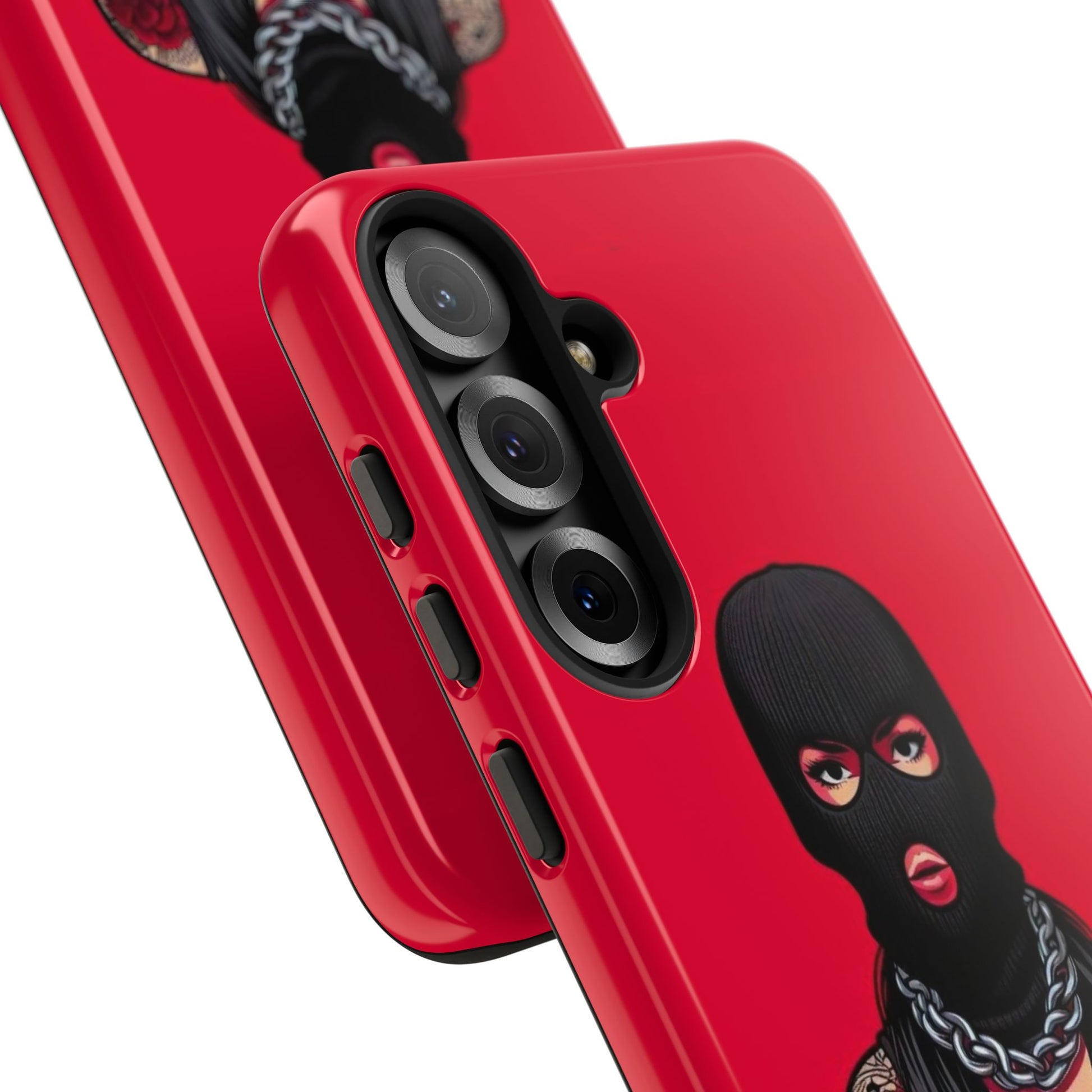 Thug Girl Red Design Tough Cases for iPhones, Samsung, and Pixel