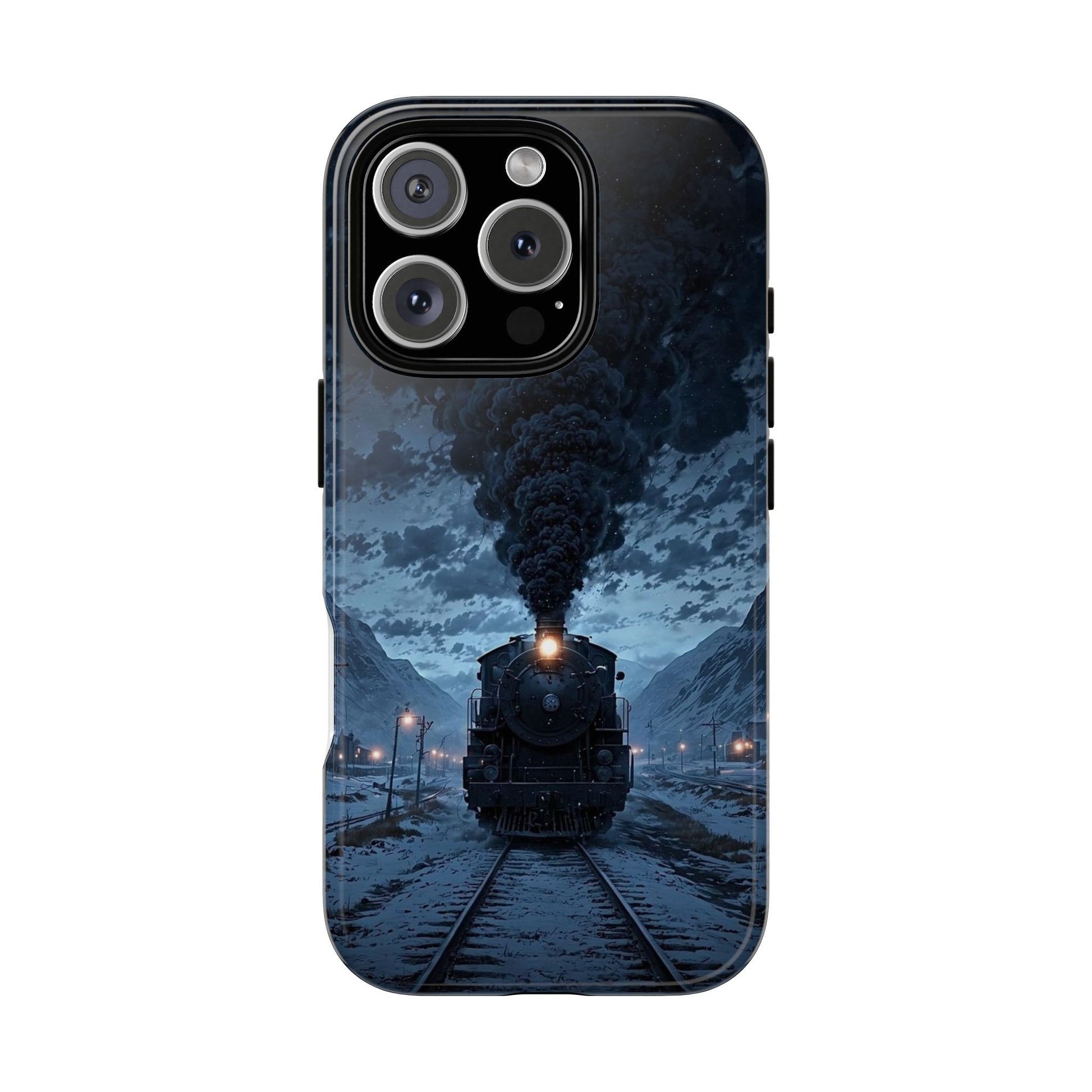 Steam Engine Train Themed Tough Cases for iPhones, Samsung, and Pixel