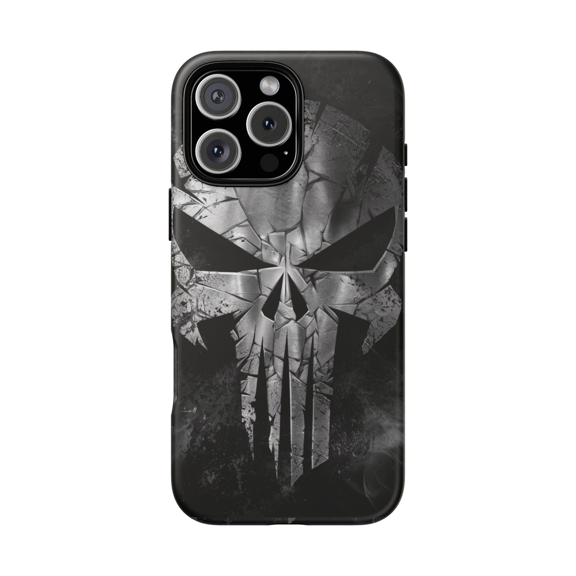 The Punisher Logo Art Tough Cases for iPhones, Samsung, and Pixel