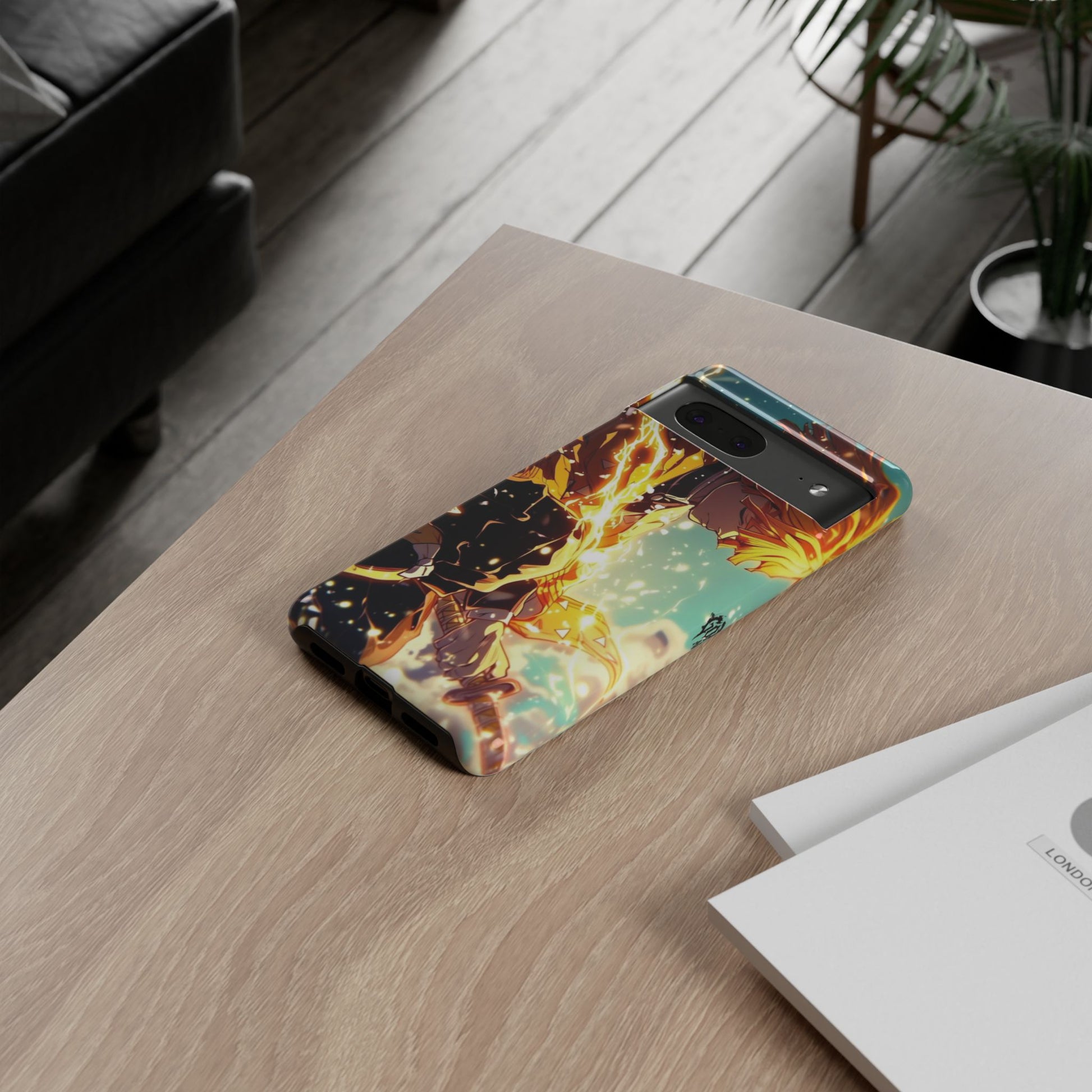 Demon Slayer Zenitsu Anime Theme Phone Case, Tough Cases for iPhones, Samsung, and Pixel