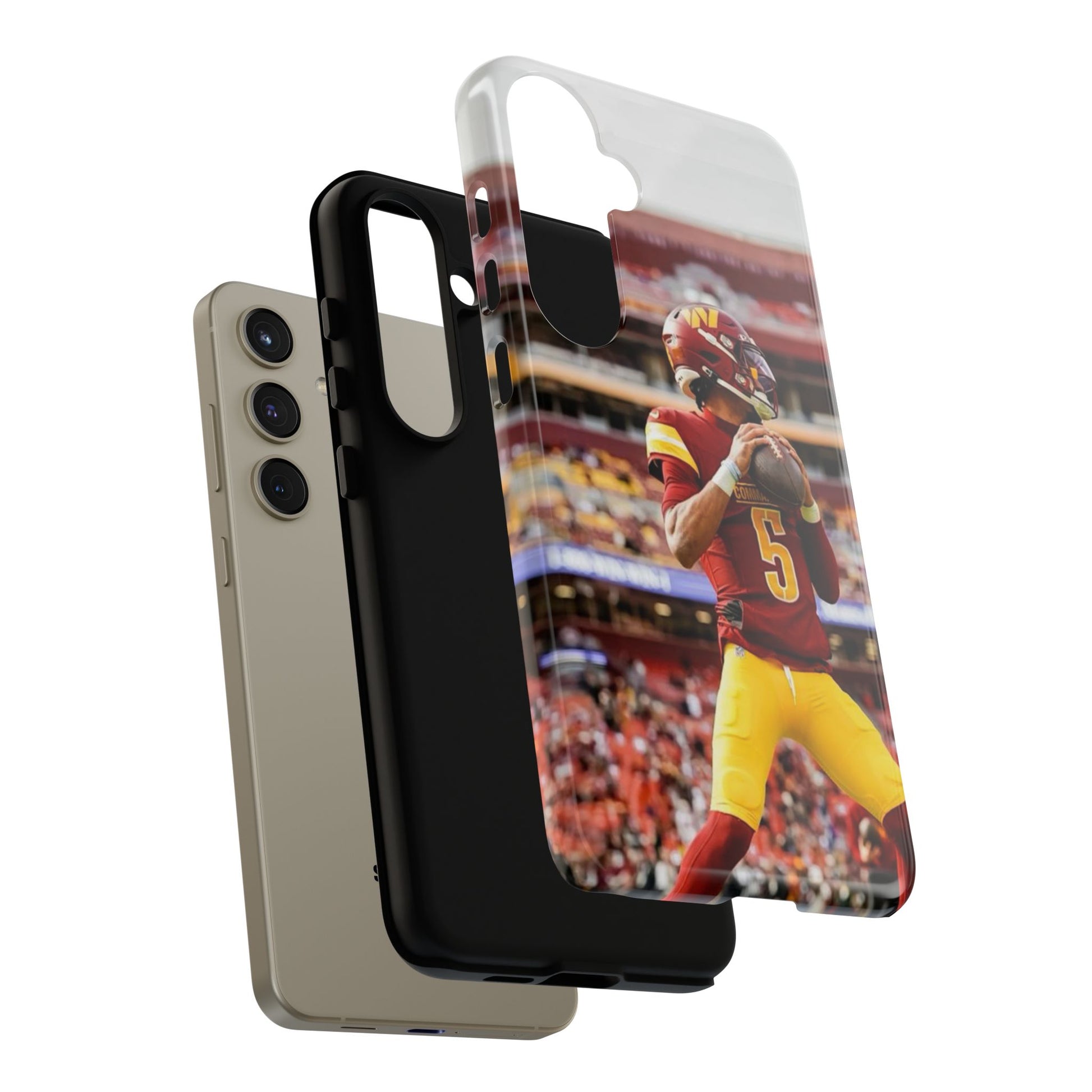 Jayden Daniels Washington Football Tough Cases for iPhones, Samsung, and Pixel