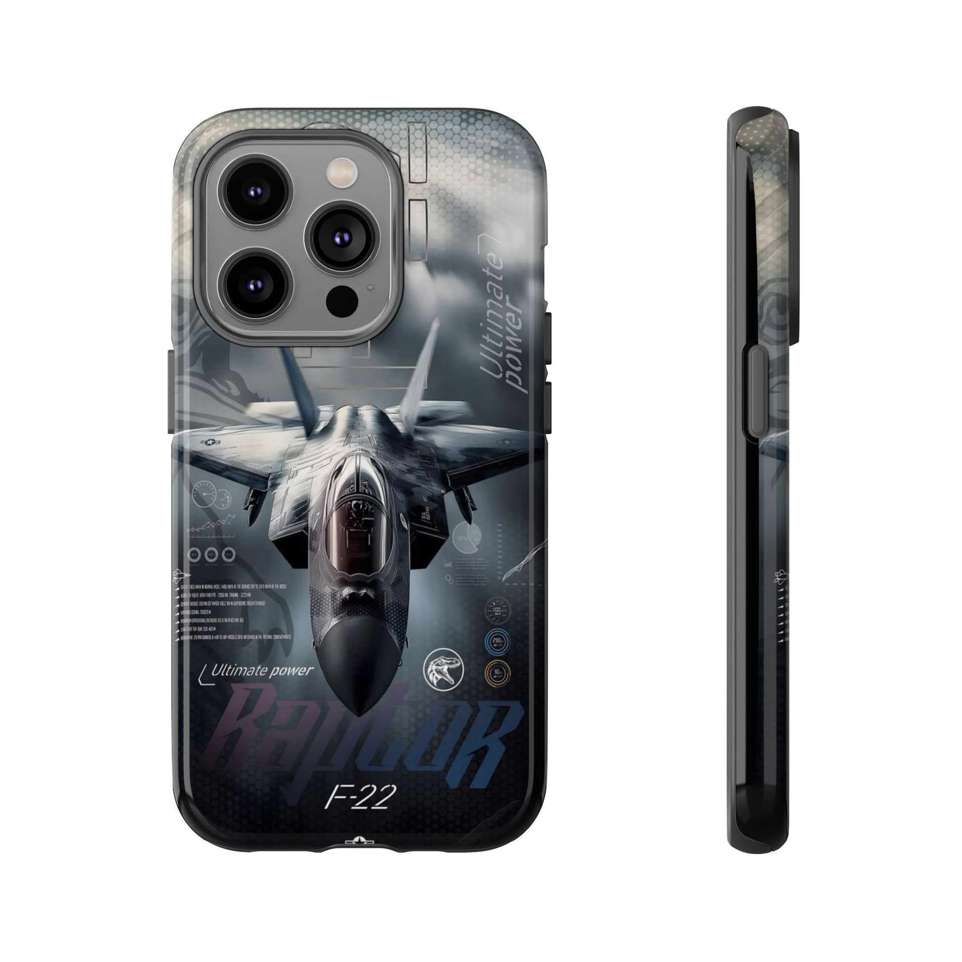 F-22 Raptor Fighter Jet Tough Cases for iPhones, Samsung, and Pixel