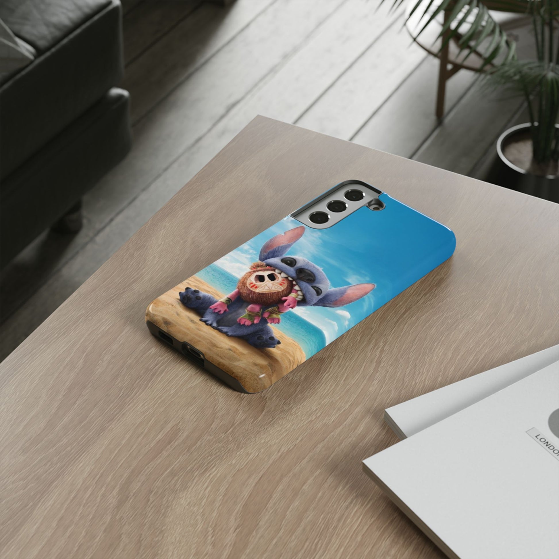 Stitch Beach Sunset Landscape Phone Case for iPhone, Samsung Galaxy, & Pixel Phones