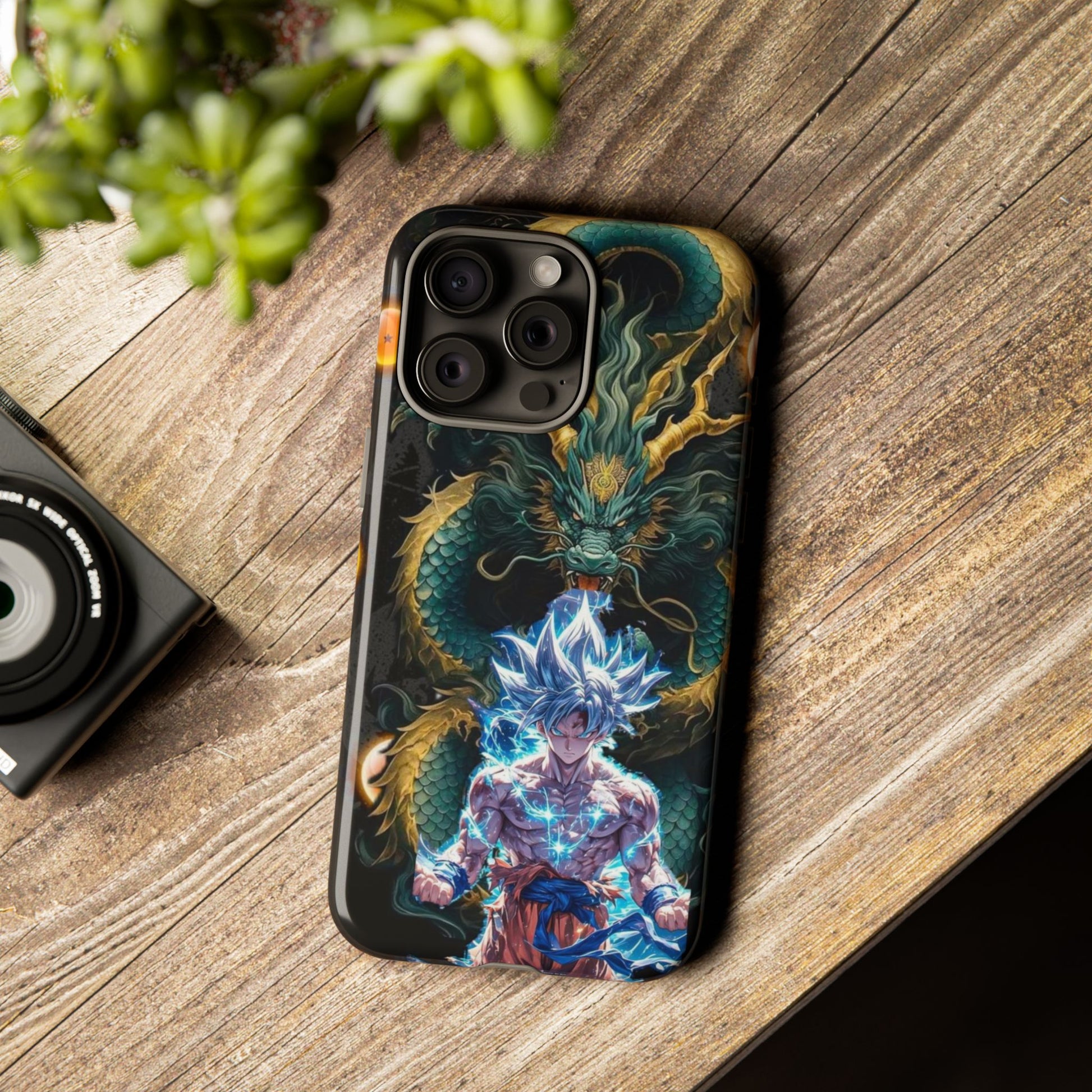 Anime Goku x Shenron Dragonball Z Tough Cases for iPhones, Samsung, and Pixel