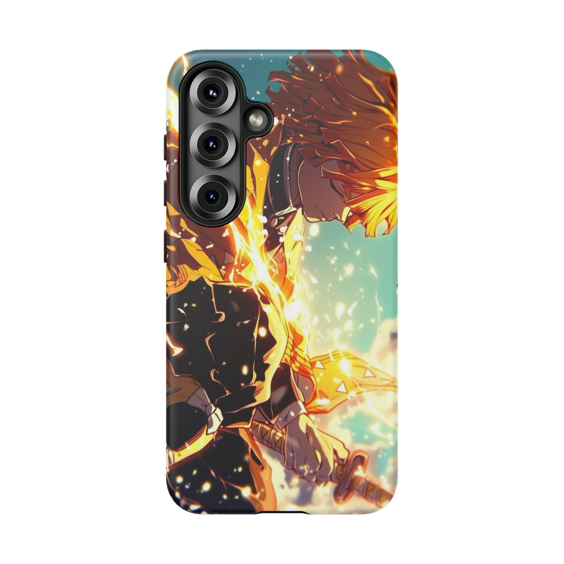 Demon Slayer Zenitsu Anime Theme Phone Case, Tough Cases for iPhones, Samsung, and Pixel