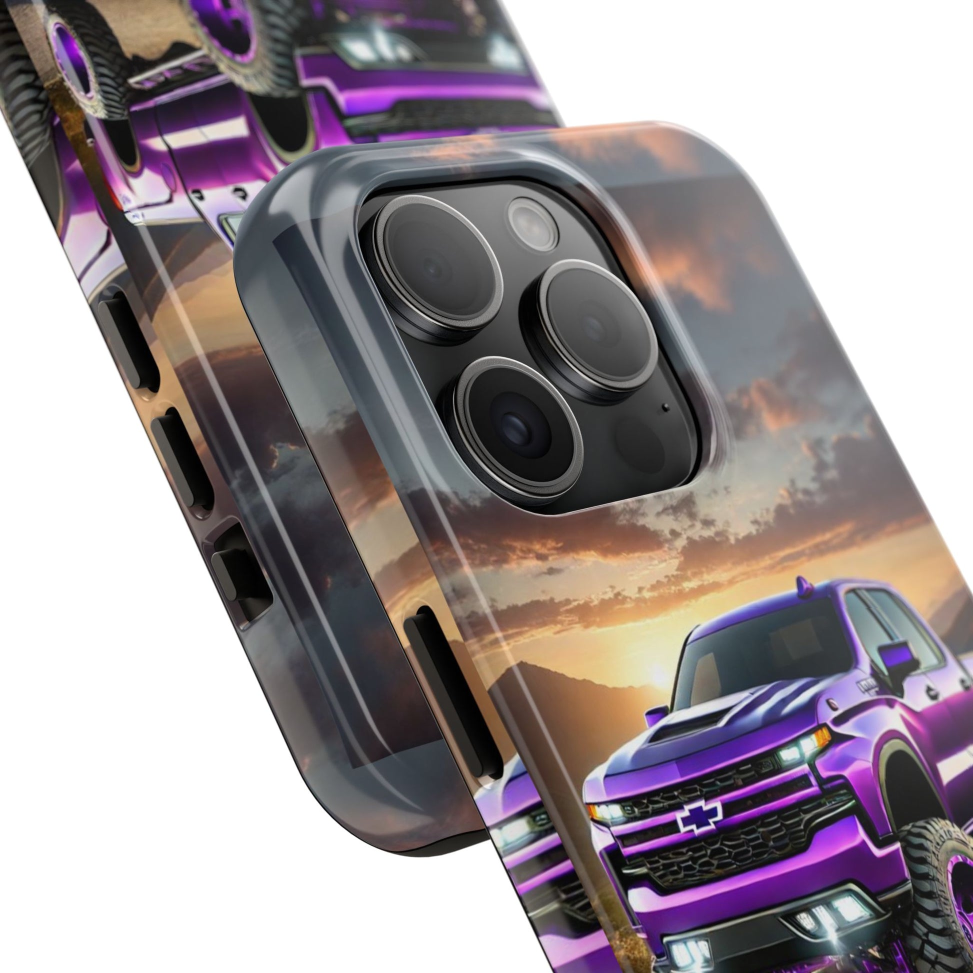 Purple Silverado art Phone Cases for Iphones & Samsung Phones Durable