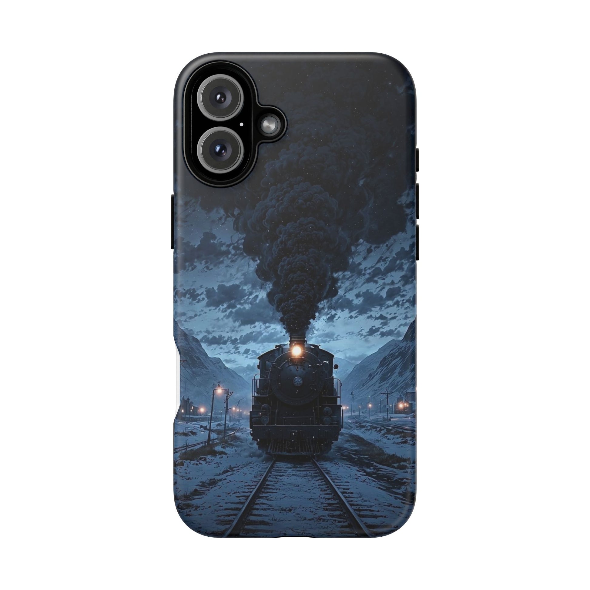 Steam Engine Train Themed Tough Cases for iPhones, Samsung, and Pixel