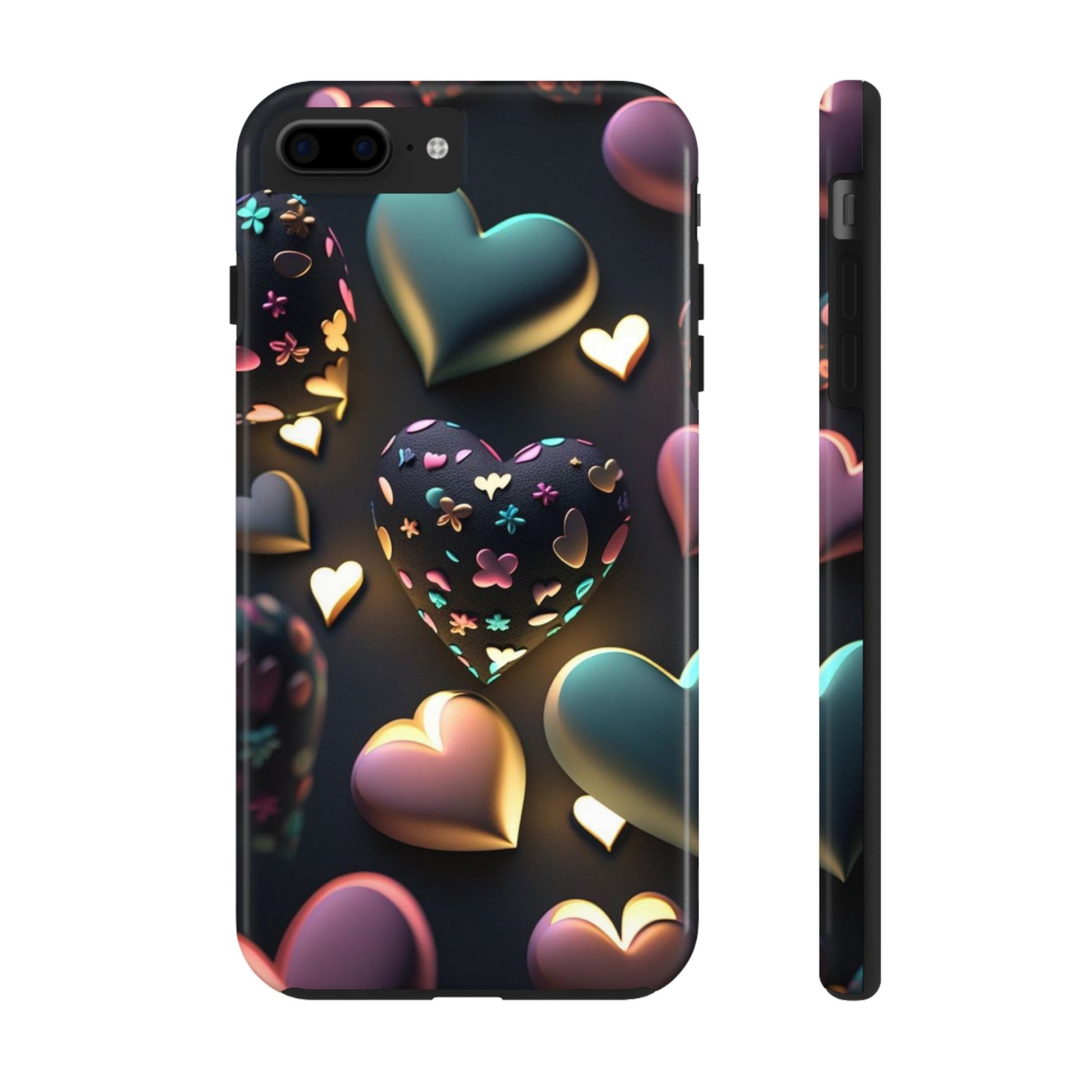 Floating Hearts Themed Tough Phone Cases for Iphones & Samsung Phones