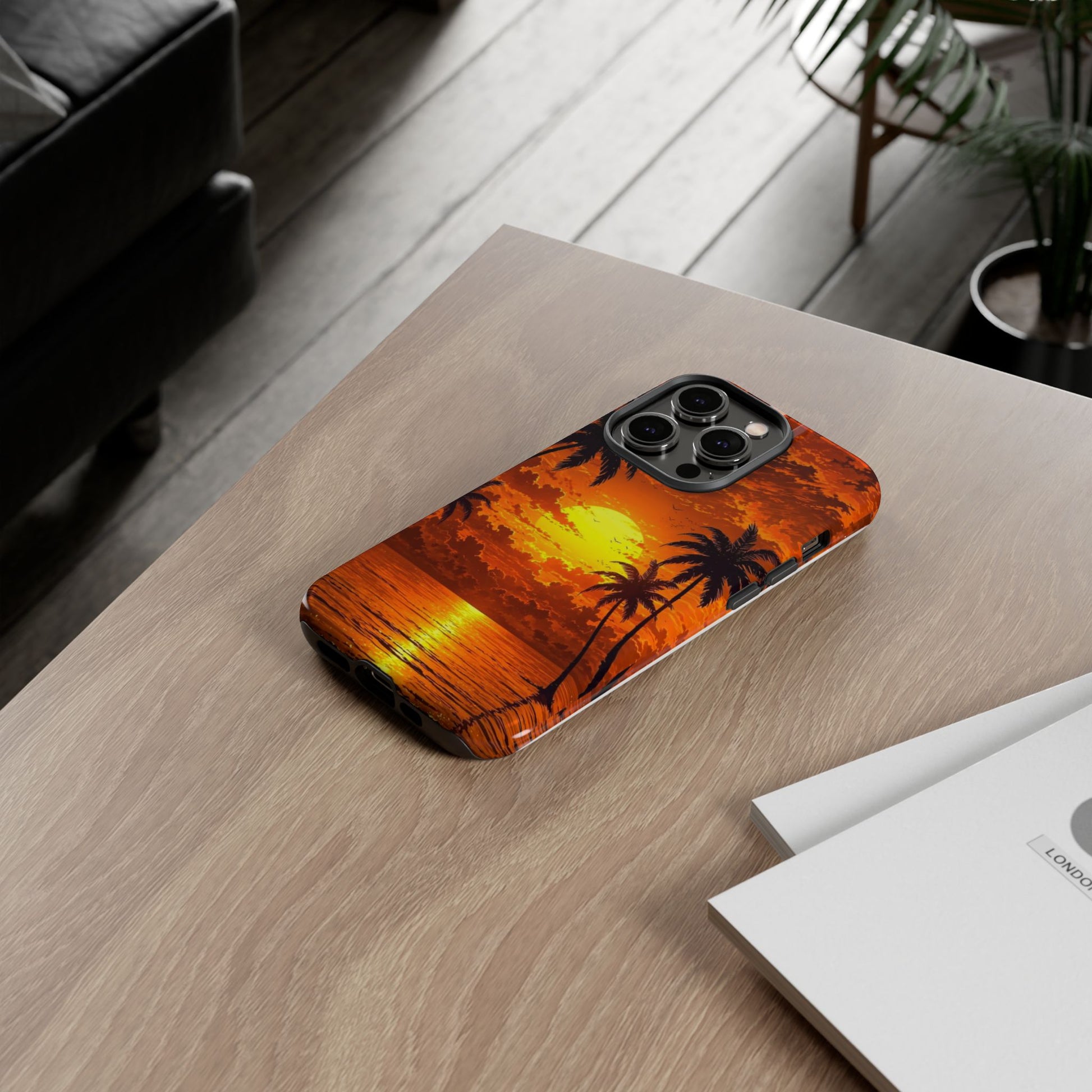 Beautiful Beach Sunset Tough Cases for iPhones, Samsung, and Pixel