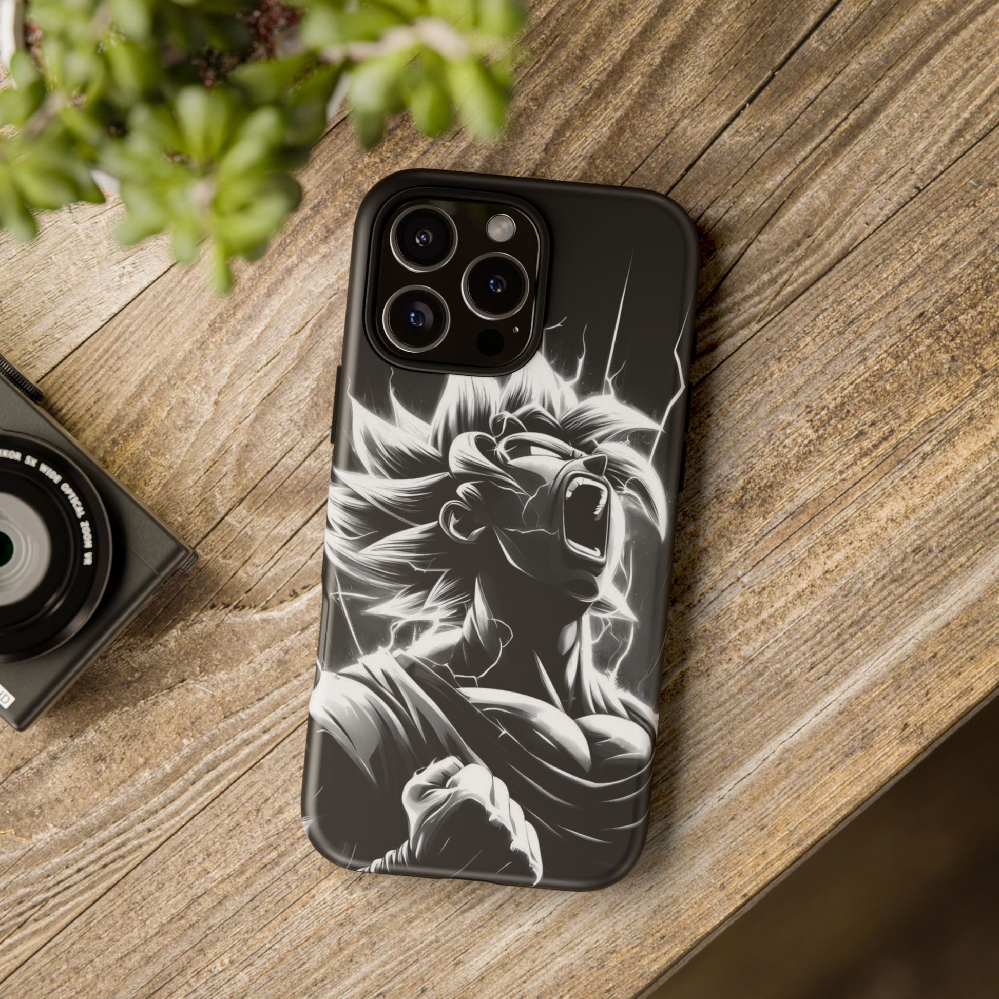 Anime Saiyan Rage Dragon ball Z Tough Cases for iPhones, Samsung, and Pixel