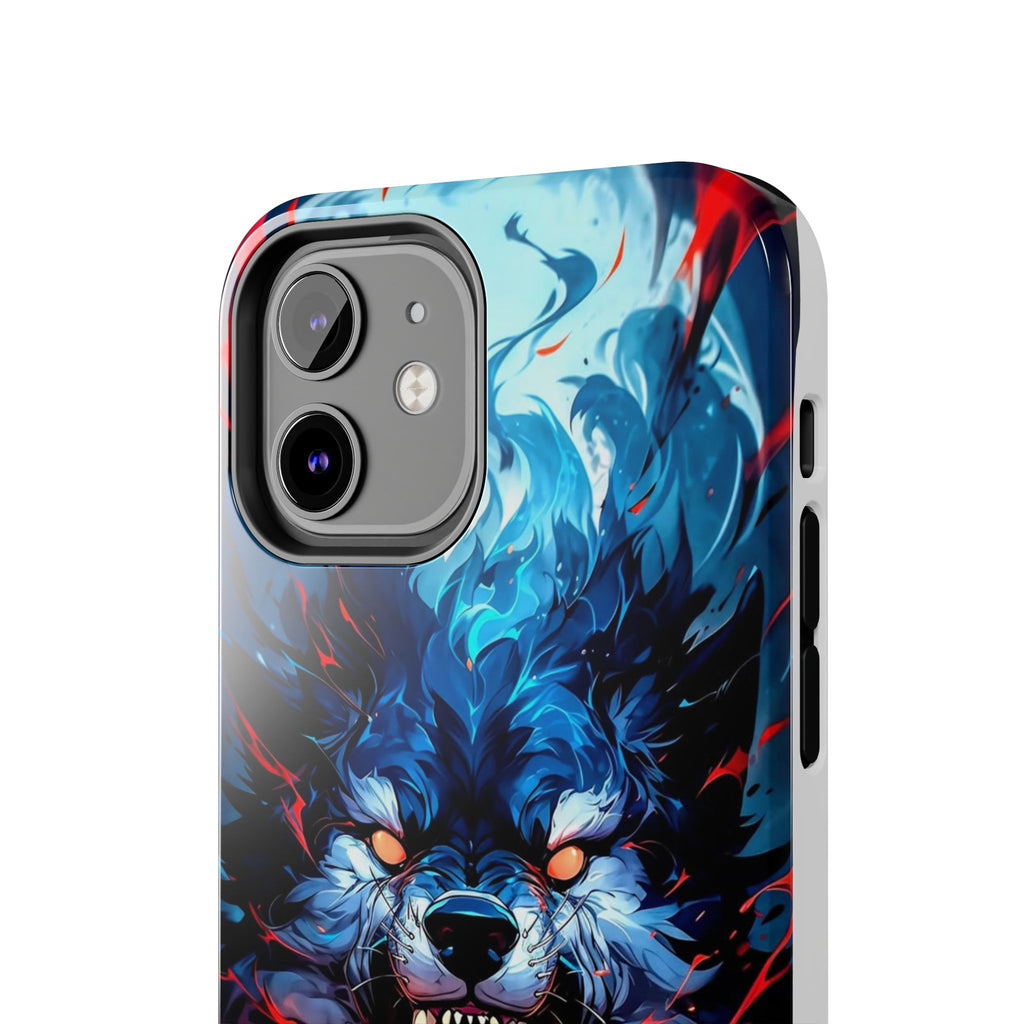 Aggressive Wolf Art Themed Tough Phone Cases for Iphones & Samsung Phones