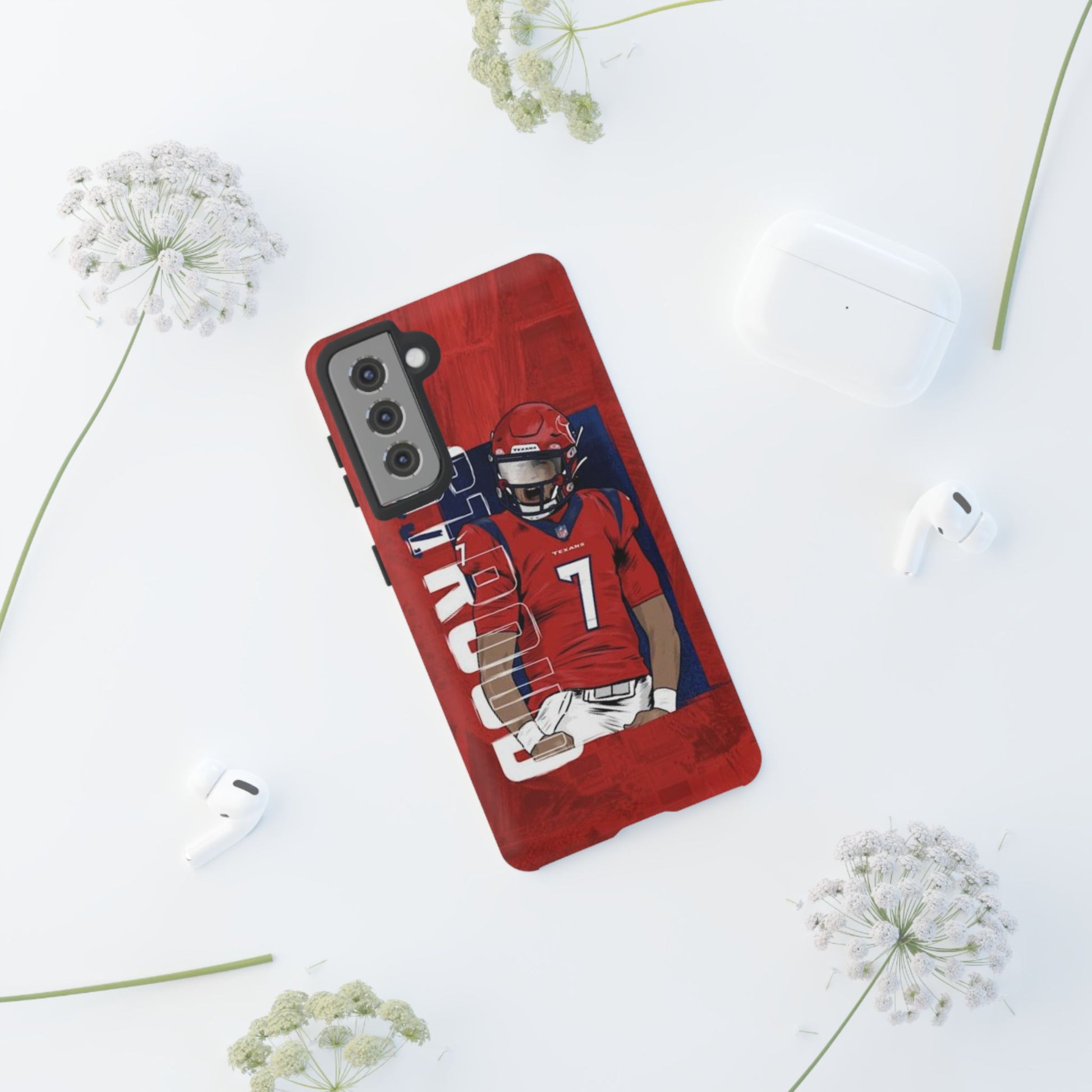 Houston Texans Football CJ Stroud Tough Cases for iPhones, Samsung, and Pixel