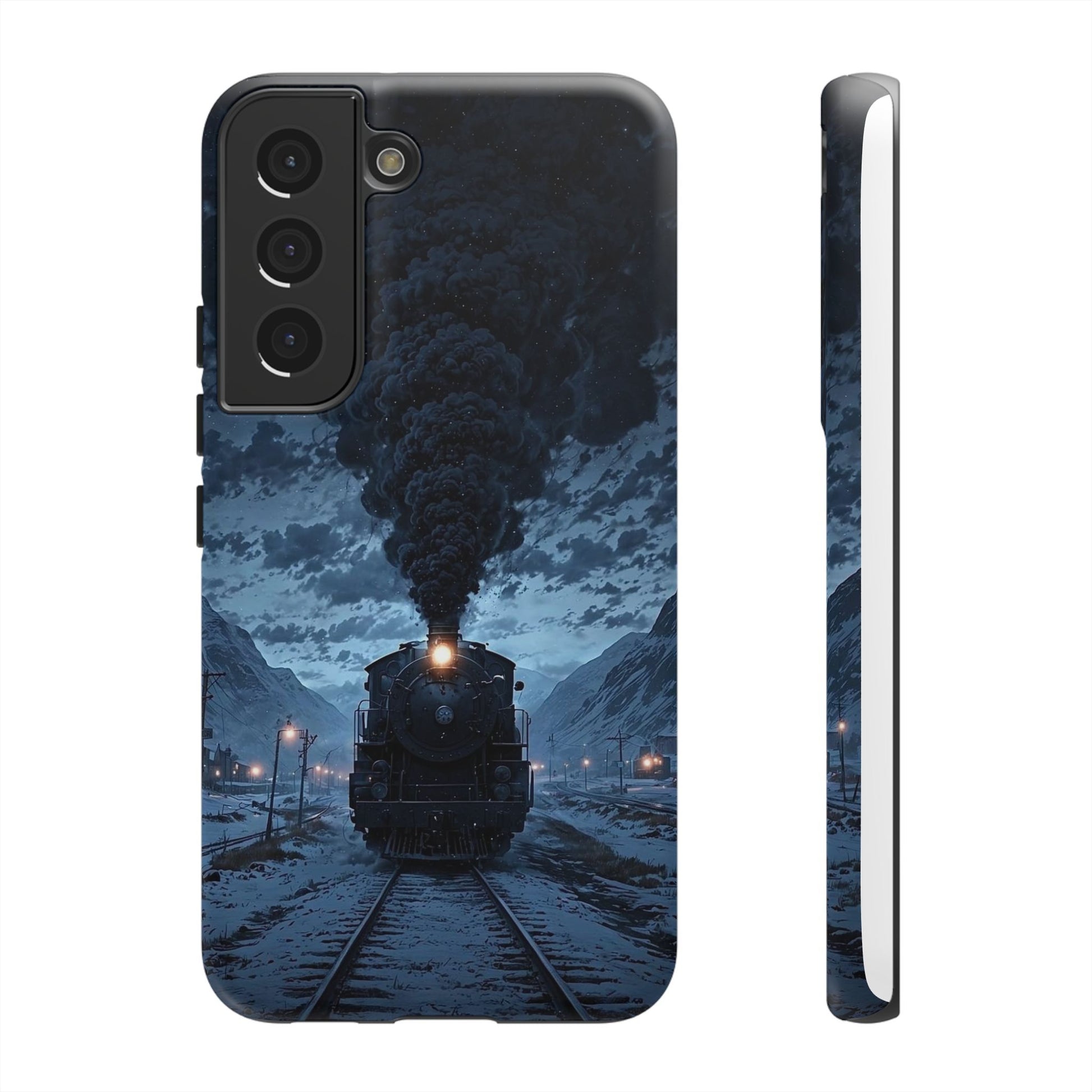 Steam Engine Train Themed Tough Cases for iPhones, Samsung, and Pixel