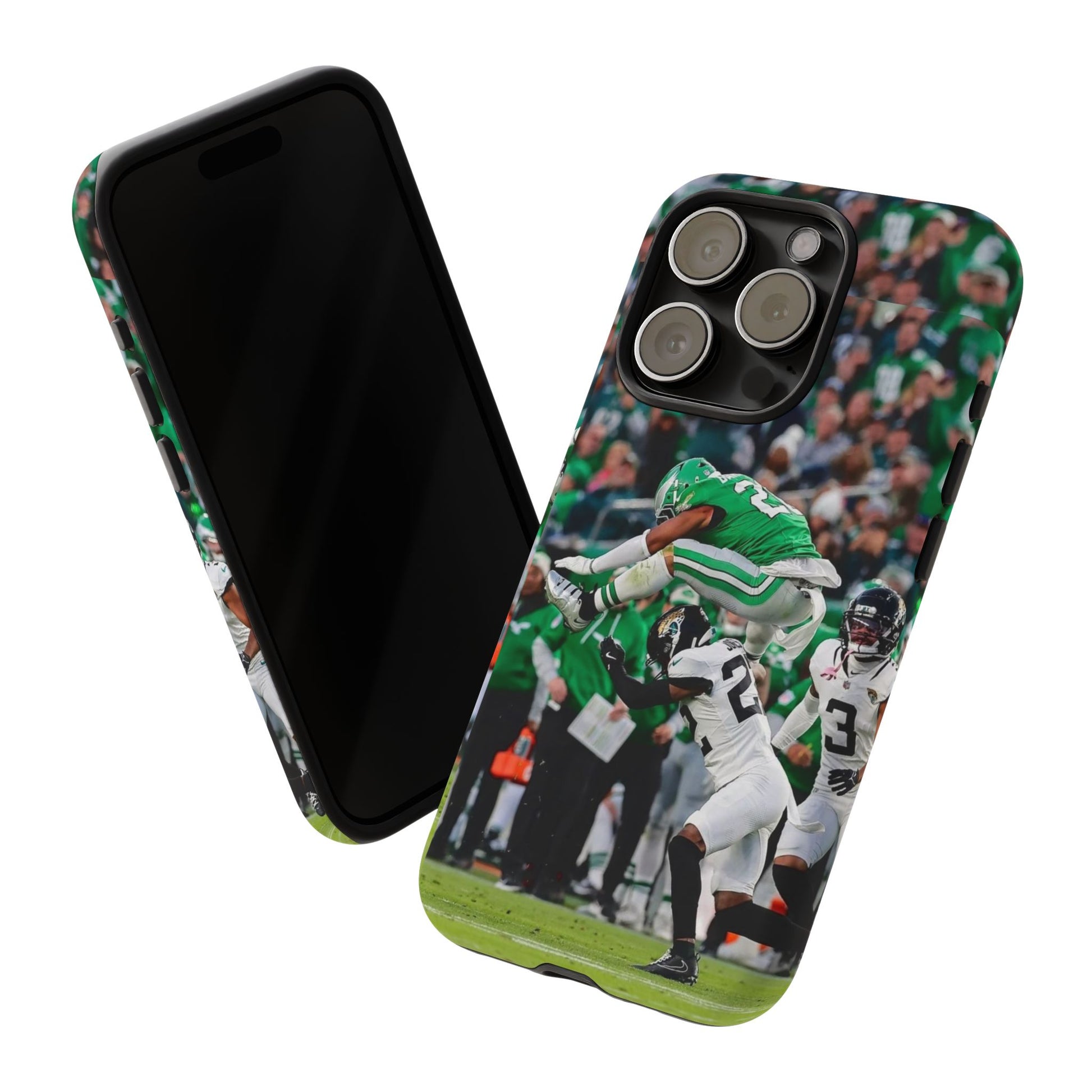 Saquon Barkley The Huddle Eagles Football Tough Cases for iPhones, Samsung, and Pixel