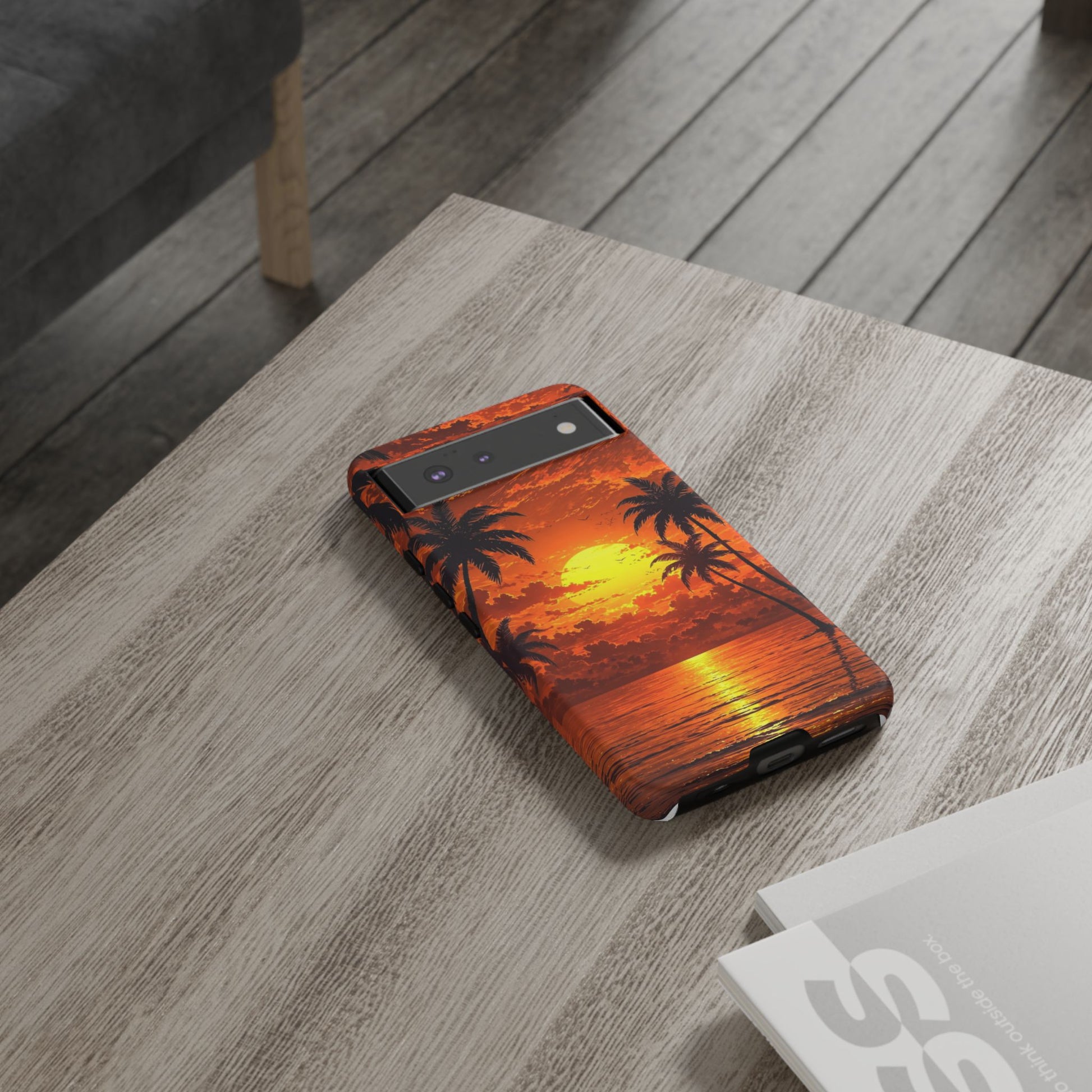 Beautiful Beach Sunset Tough Cases for iPhones, Samsung, and Pixel