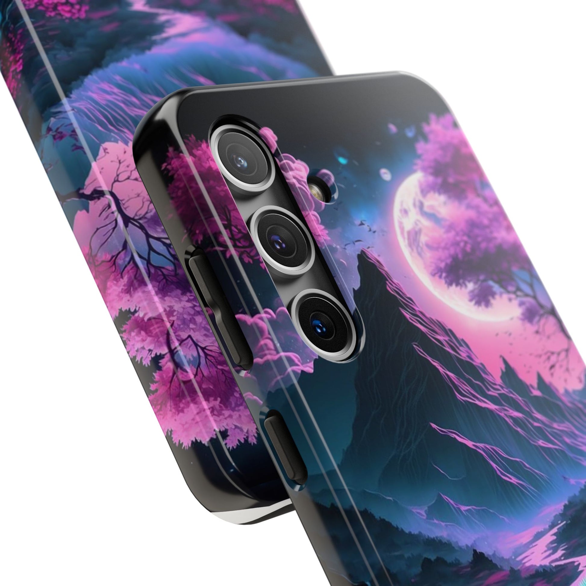 Cherry Blossoms in Japan Themed Tough Phone Cases for Iphones & Samsung Phones
