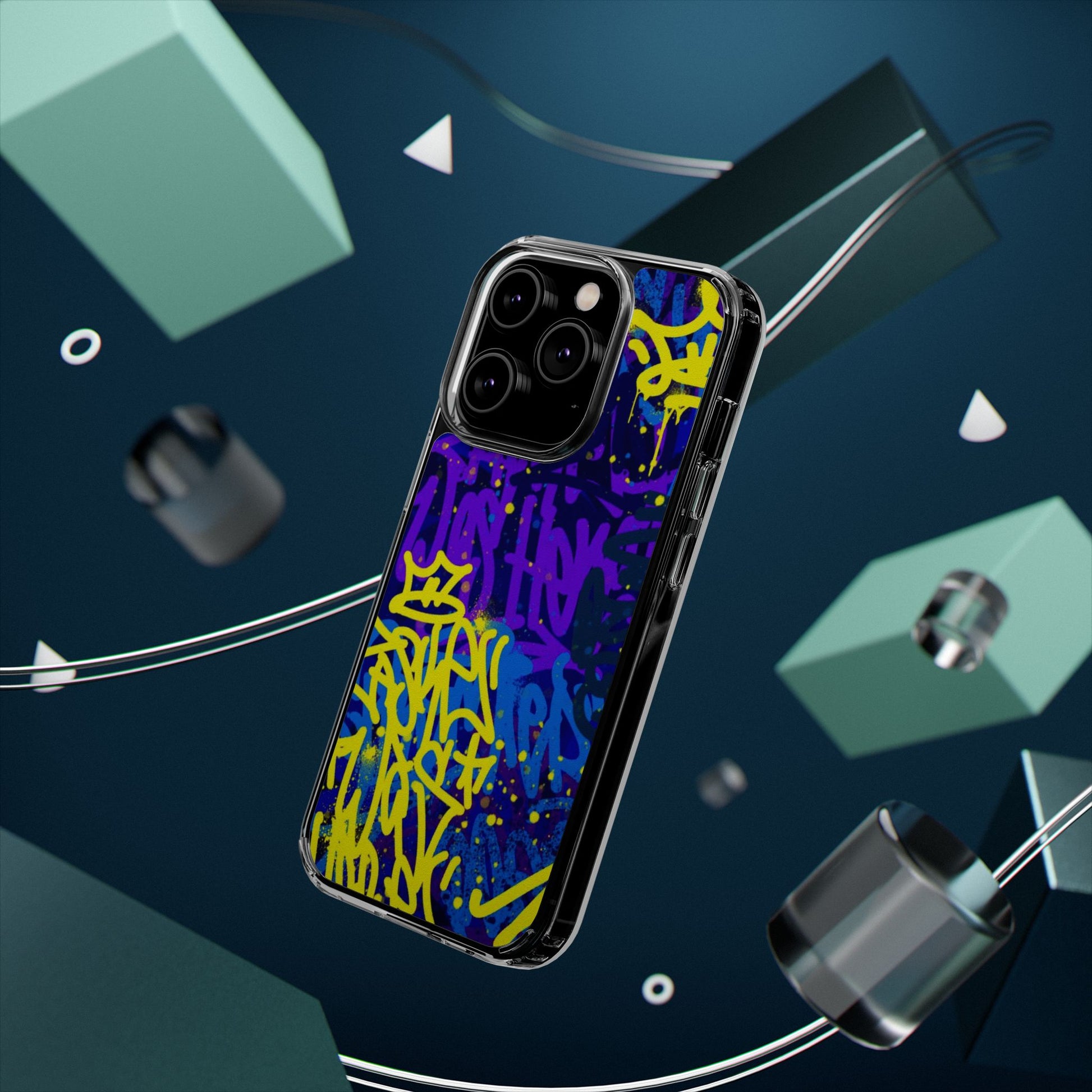 Phone Case, Graffiti Hip Hop Design for Select Iphones and Samsung, Clear Cover,