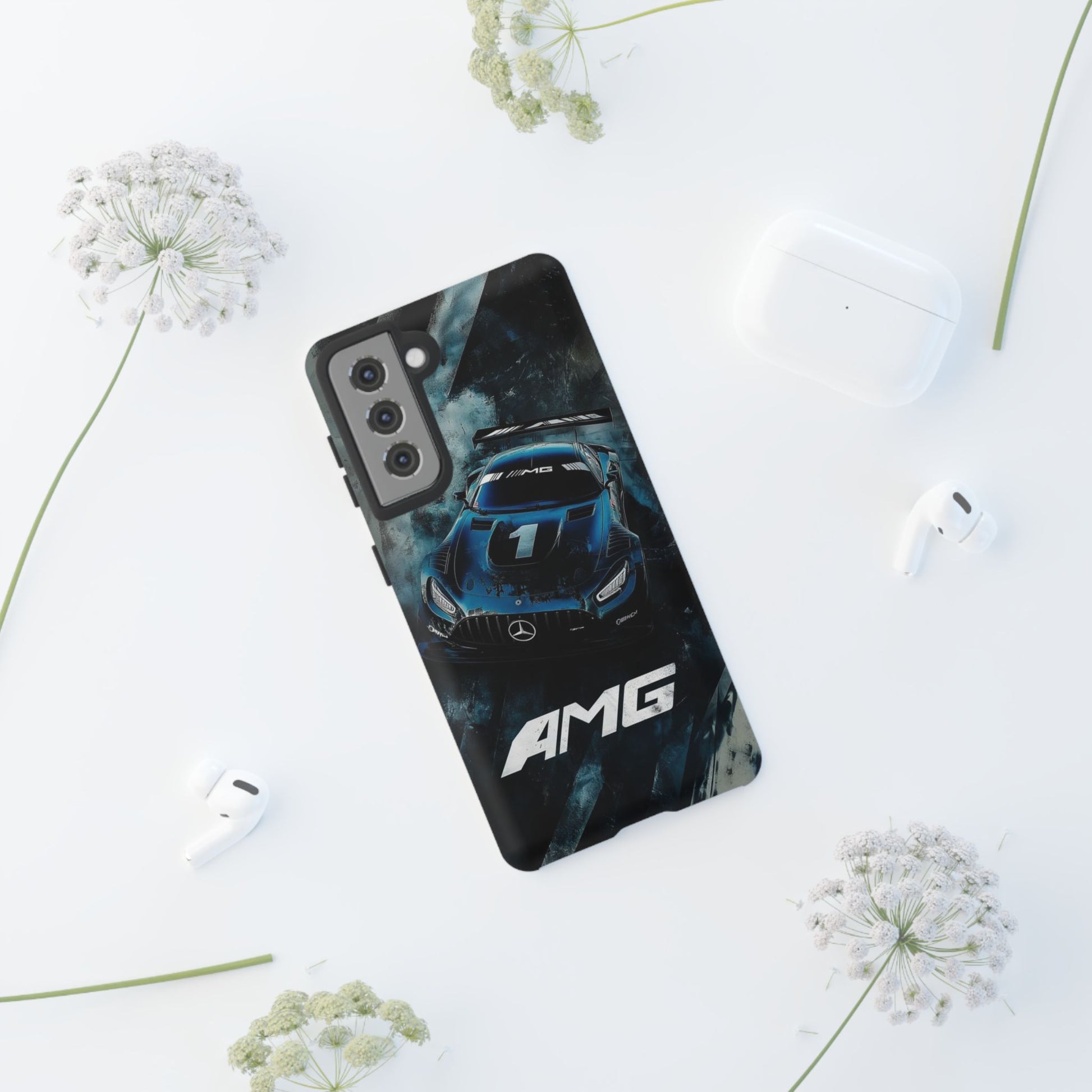 Mercedes AMG Racing Car Tough Cases for iPhones, Samsung, and Pixel