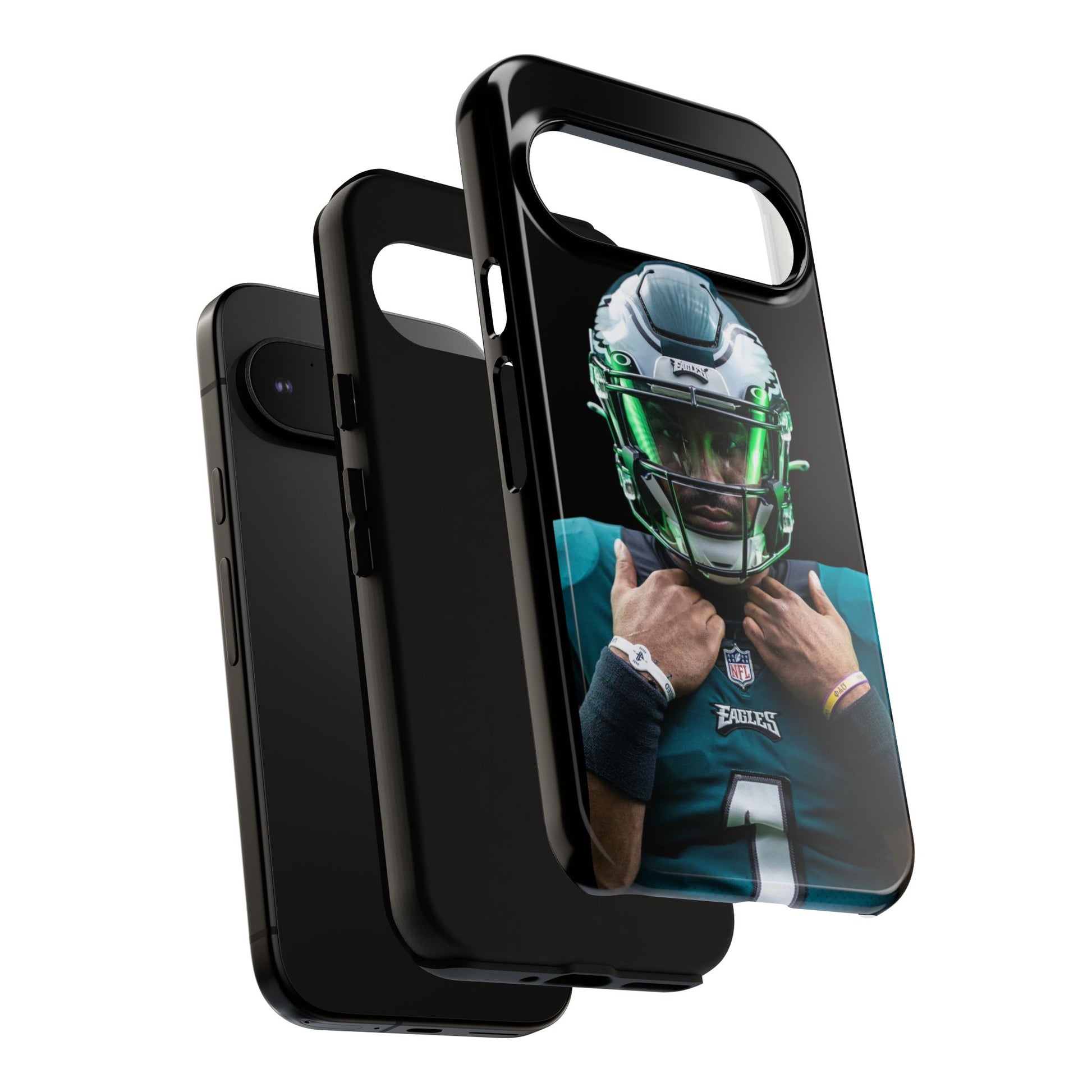 Eagles Football Jalen Hurts Tough Cases for iPhones, Samsung, and Pixel