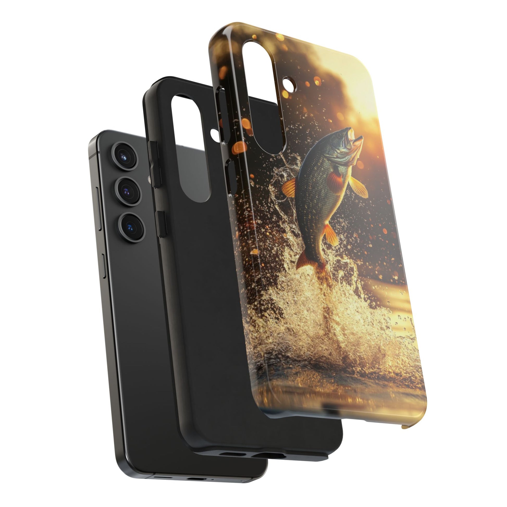 Jumping Bass Fish Theme Phone Cases for iPhones & Samsung Phones