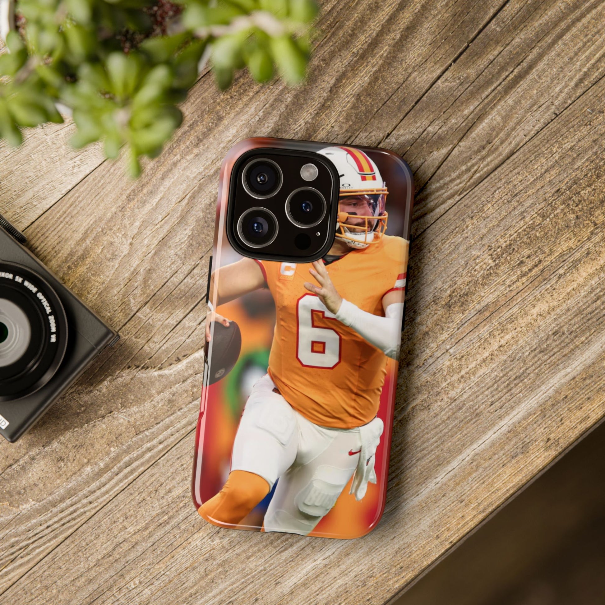 Tampa Bay Buccaneers Baker Mayfield Football Tough Cases for iPhones, Samsung, and Pixel