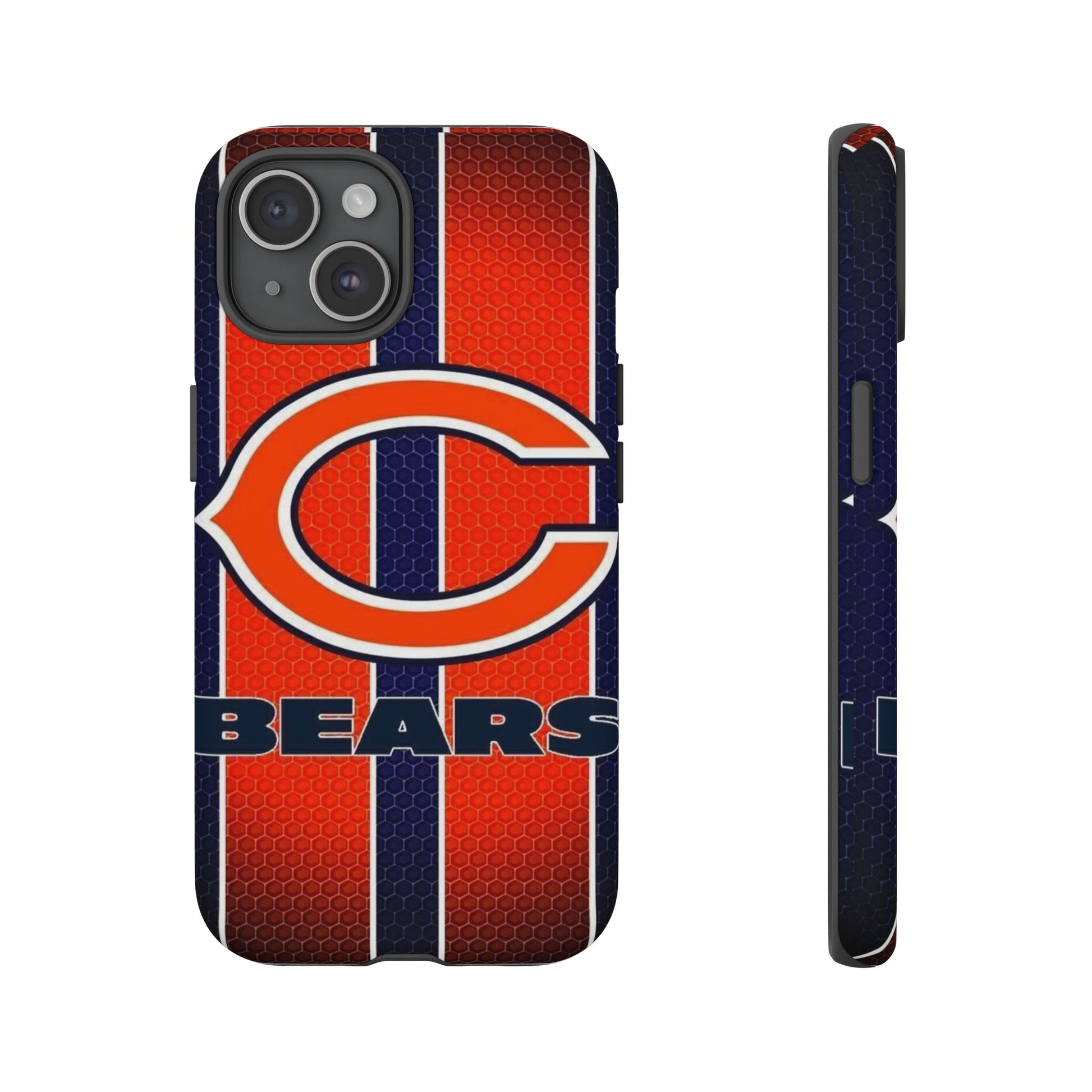 Chicago Bears Stripes Football Phone Case, Tough Cases for iPhones, Samsung, and Pixel
