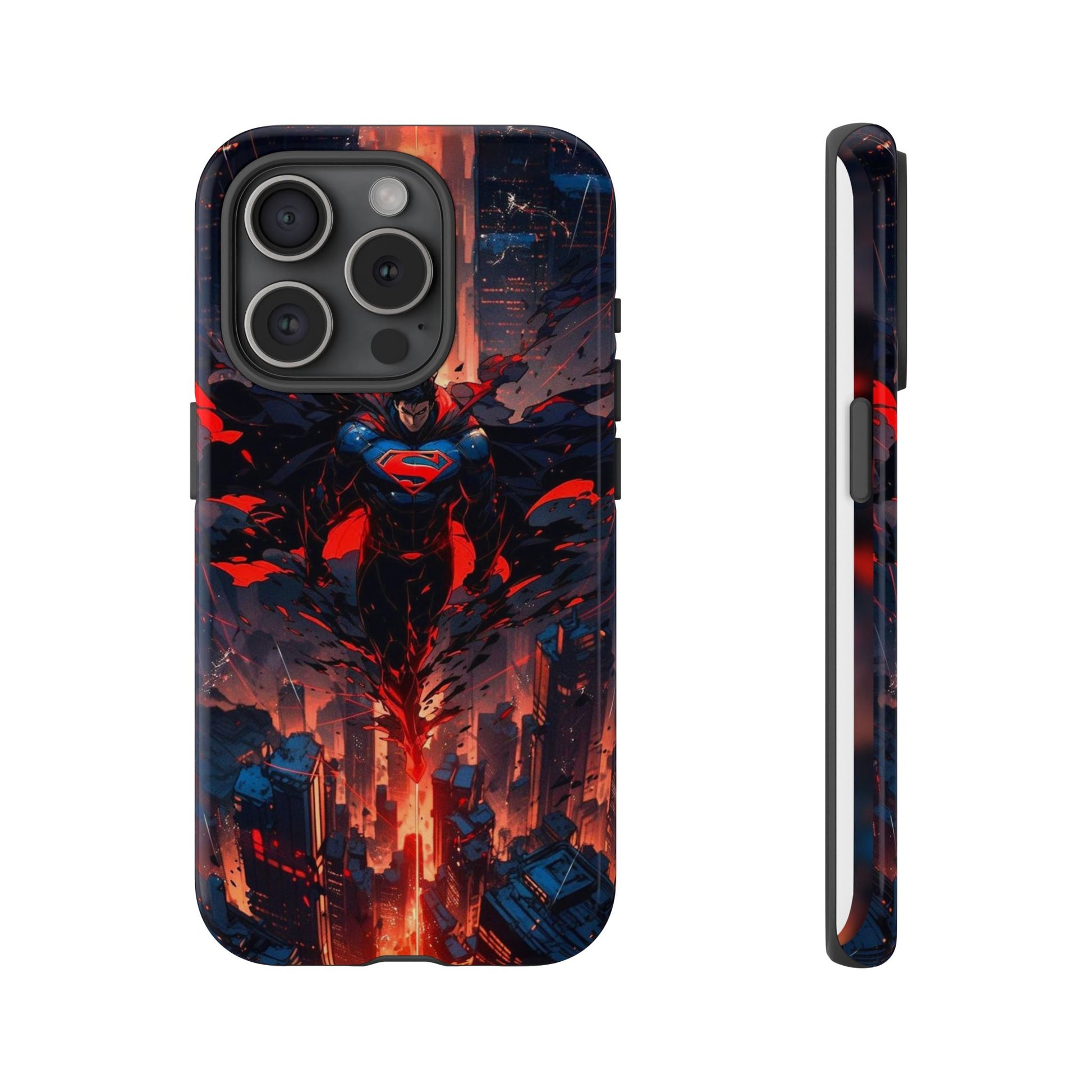 Anime Superman Tough Cases for iPhones, Samsung, and Pixel