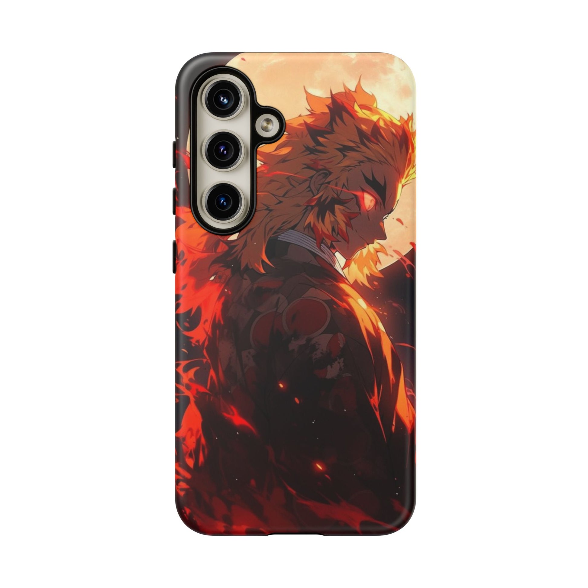 Demon Sl;ayer Rengoku Anime Phone Case, Tough Cases for iPhones, Samsung, and Pixel