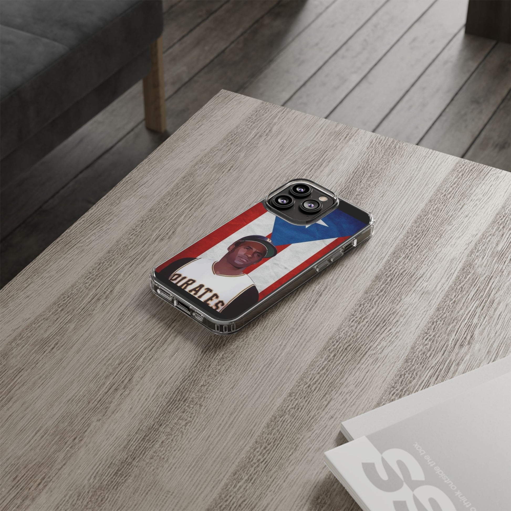 Puerto Rican Baseball Legend Clemente inspired Protective Iphone, Samsung case