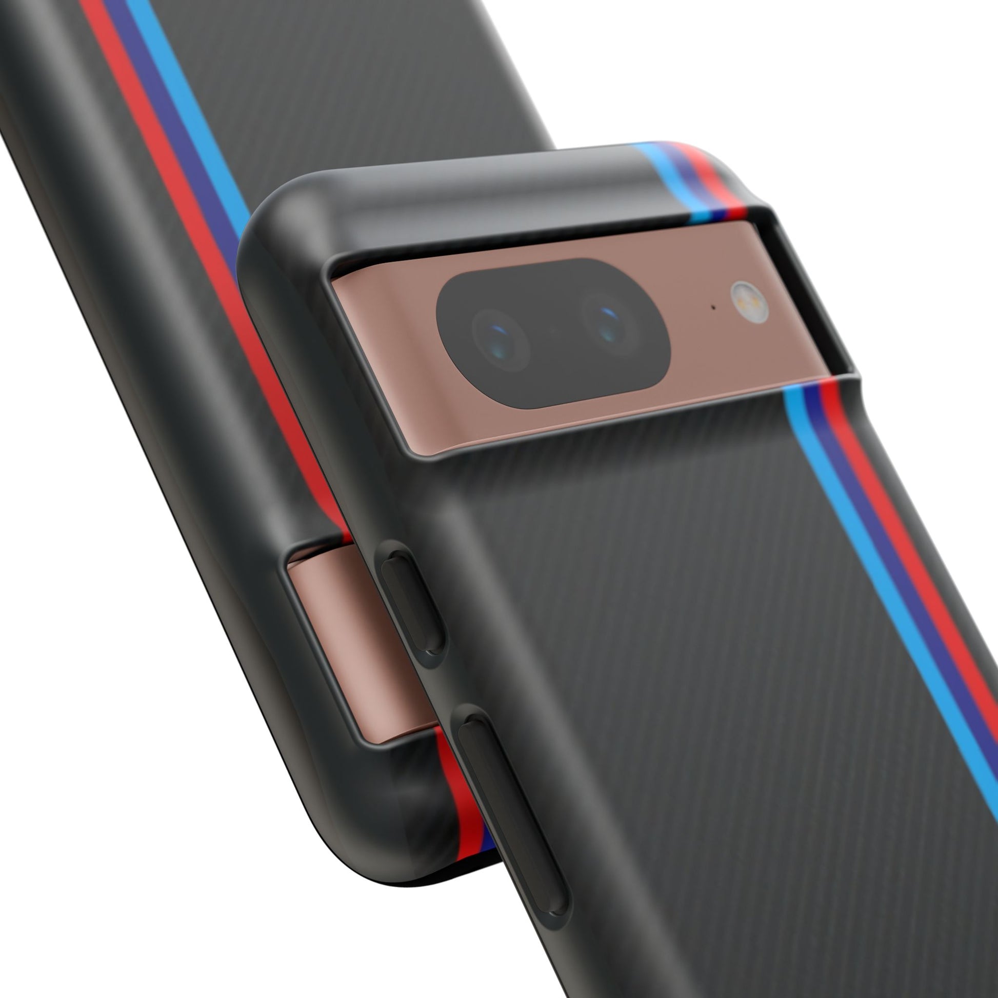 BMW M Stripes Carbon Fiber Design Tough Cases for iPhones, Samsung, and Pixel